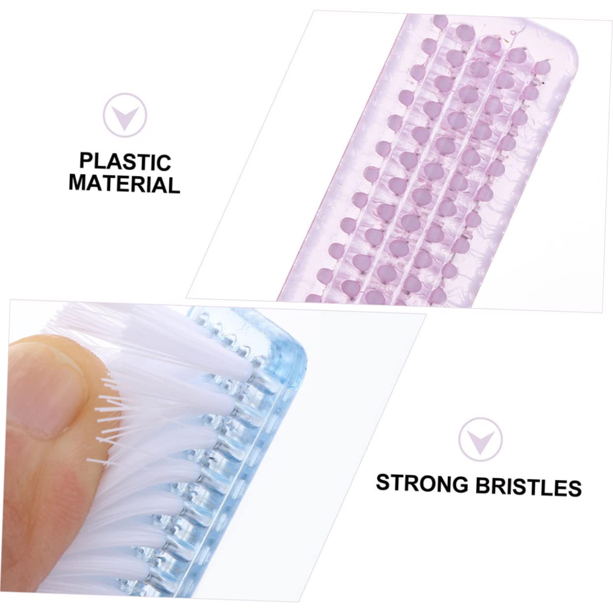 PLAFOPE 15-Piece Nail Brush Set - Professional Nail Cleaner for Salon & Home Manicure, Long Handle PP Nail Art Cleaning Brush for Nail Shops, DIY Nail Care - Perfect for Gel Polish Removal & Cuticle Cleaning