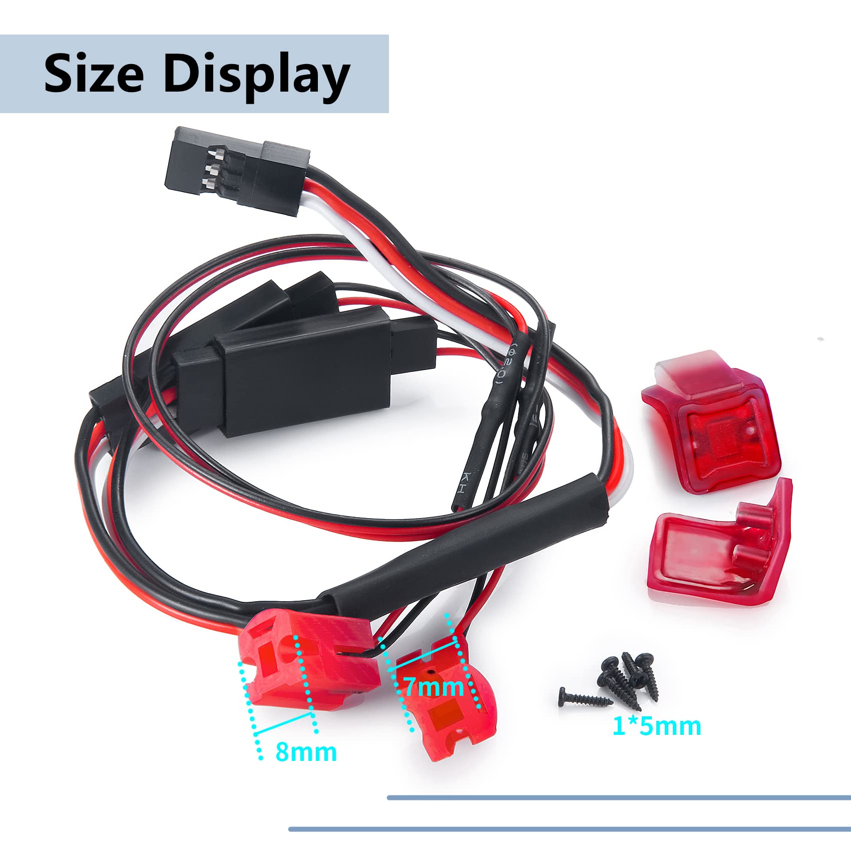 1/24 RC Crawler Car SCX24 LED Taillights - Waterproof Rear Light Upgrade Kit for Gladiator AXI00005 | Off-Road Crawling & Night Driving Accessories