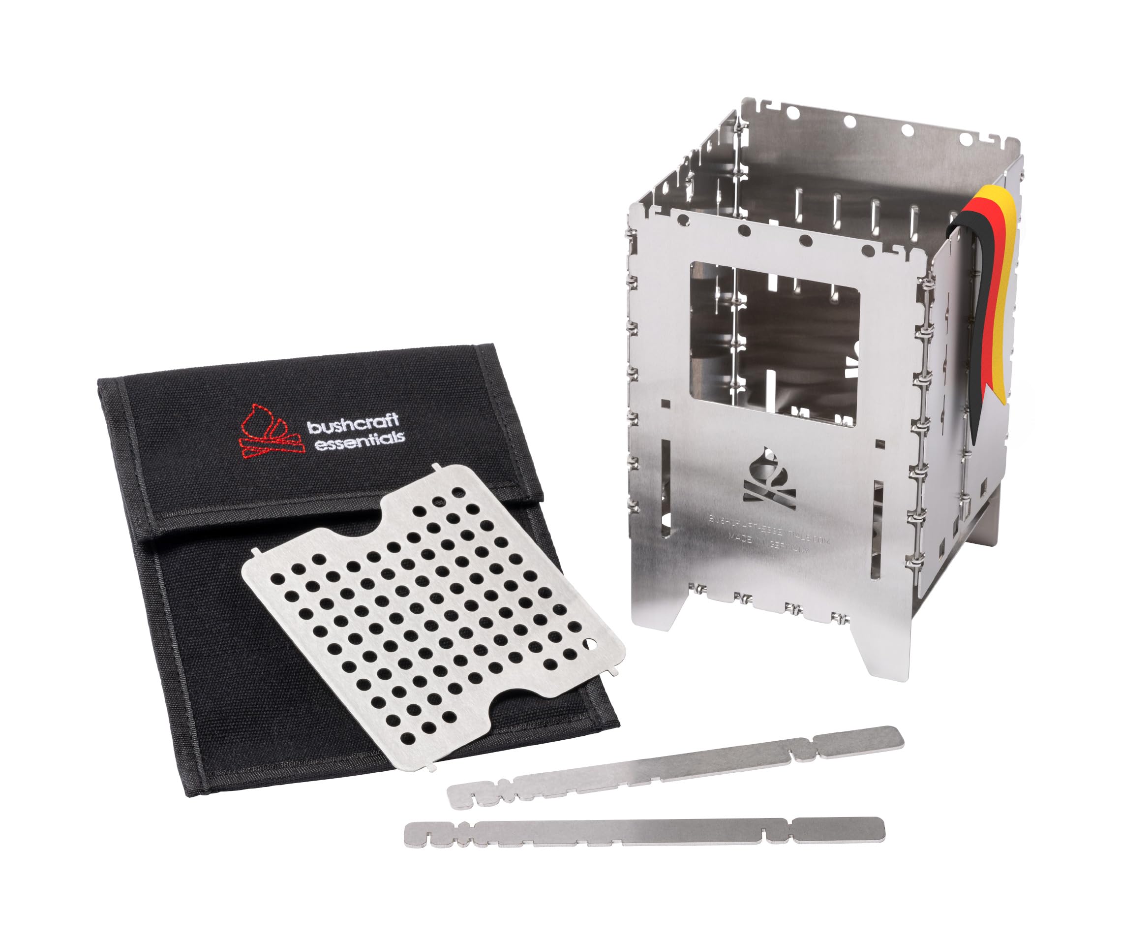 Bushcraft Essentials Wood Stove Bushbox XL Kit - Portable Camping Stove for Outdoor Cooking, Backpacking & Survival Gear