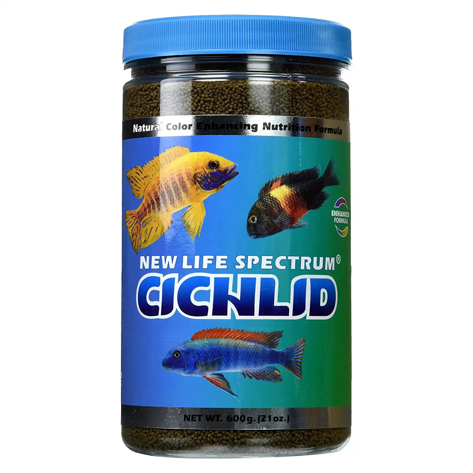 Premium New Life Spectrum Cichlid Fish Food - 1mm & 1.5mm Pellets for Optimal Growth & Color Enhancement - Ideal for African & South American Cichlids in Home Aquariums