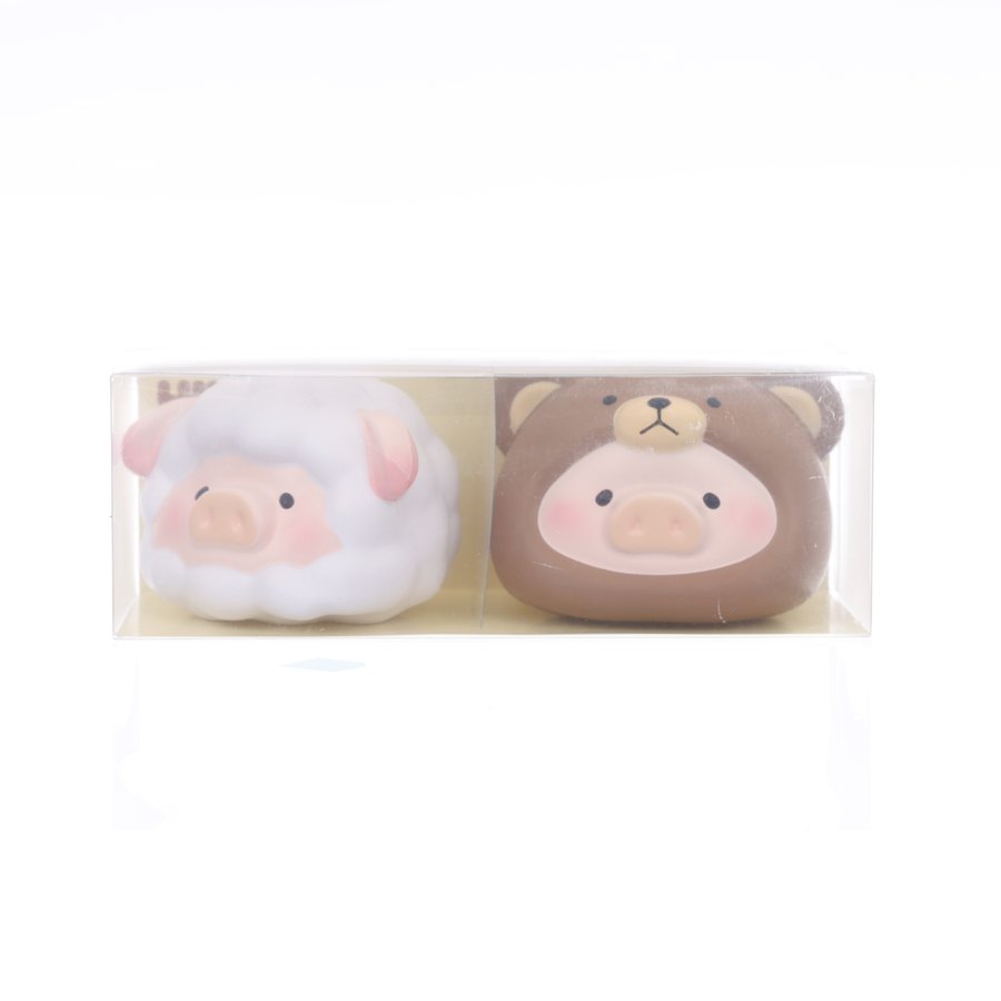 TOYZEROPLUS LuLu The Piggy Bear & Sheep Stress Ball - Squeeze Toy for Anxiety Relief & Stress Relief - Perfect for Office, School, Home & Travel Use