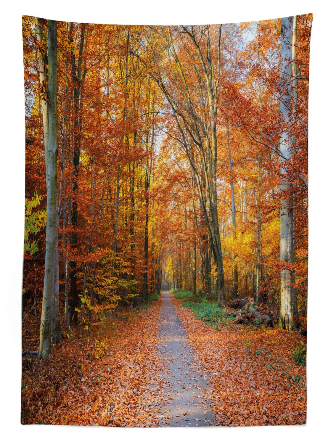 Ambesonne Autumn Forest Tablecloth - 58
