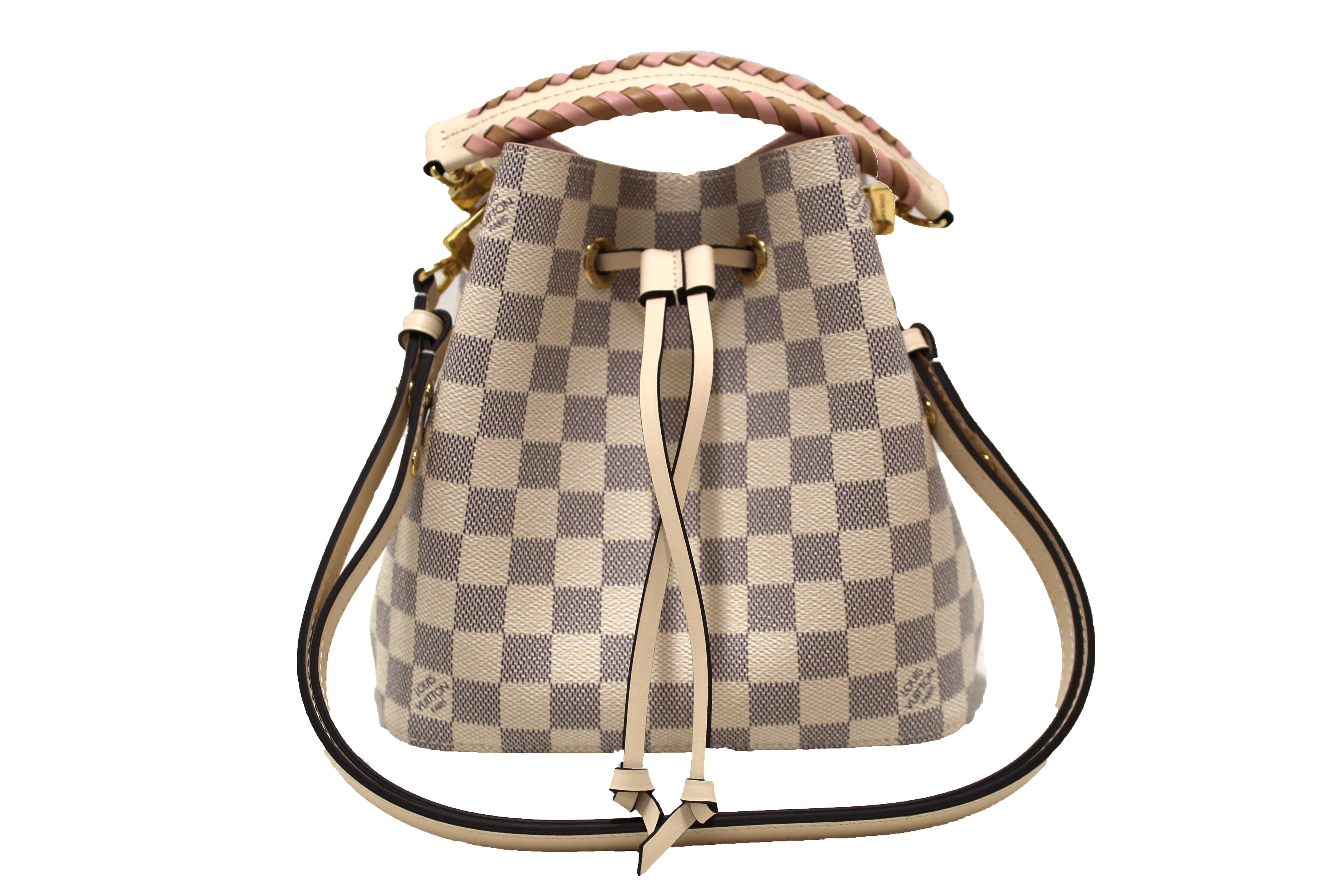 Authentic Louis Vuitton Damier Azur Canvas NeoNoe BB Crossbody Bag with Braided Handle - Luxury Designer Handbag for Women, Perfect for Work, Travel & Everyday Use