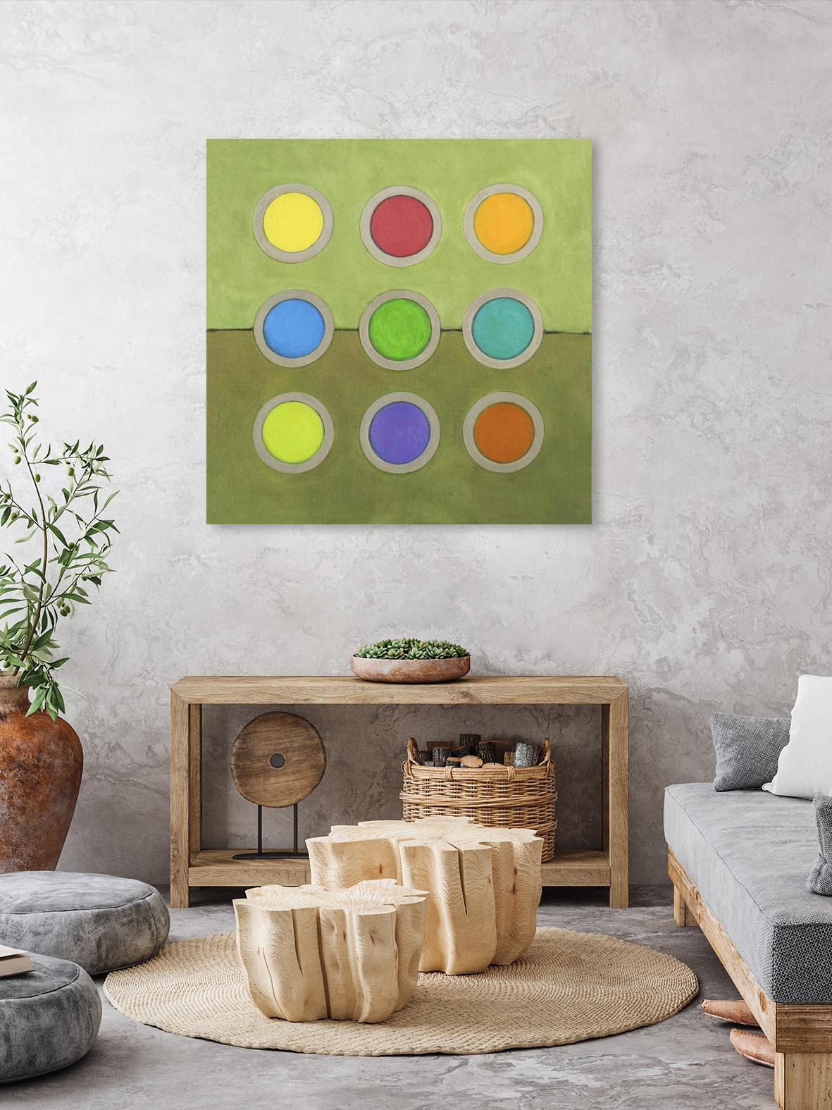 Circle Grid I - Modern Geometric Wall Art for Home & Office Decor - Perfect for Living Room, Bedroom, or Workspace