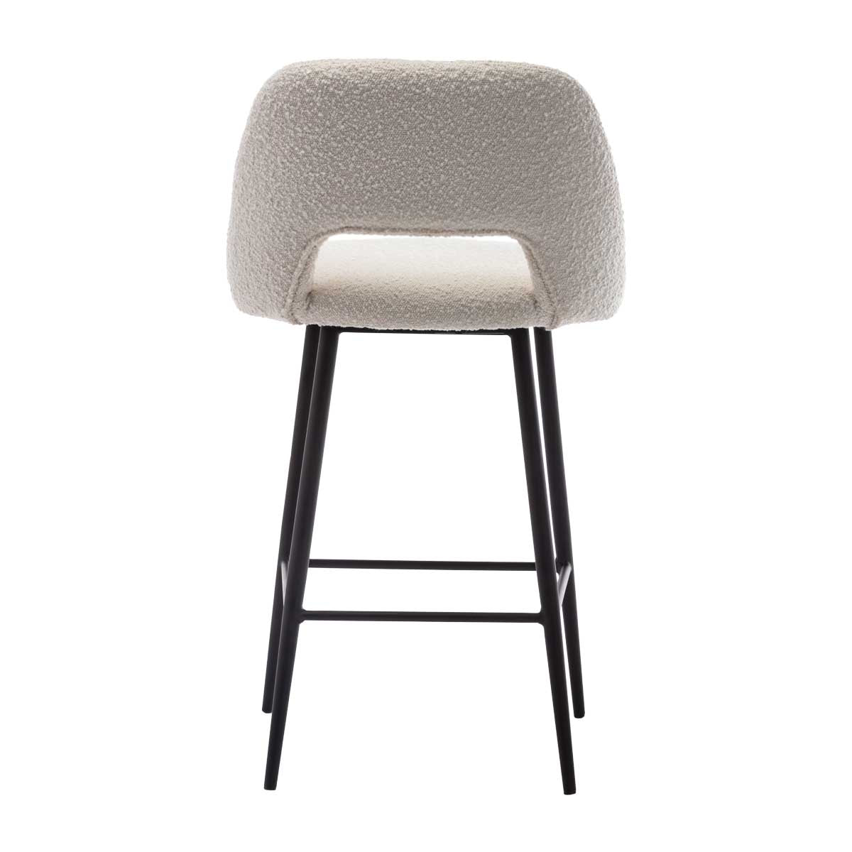 Belmont Boucle Bar Stool - Modern Upholstered Counter Height Stool with Swivel Base for Kitchen Island, Breakfast Nook & Home Bar - Comfortable & Stylish Seating for Dining & Entertaining