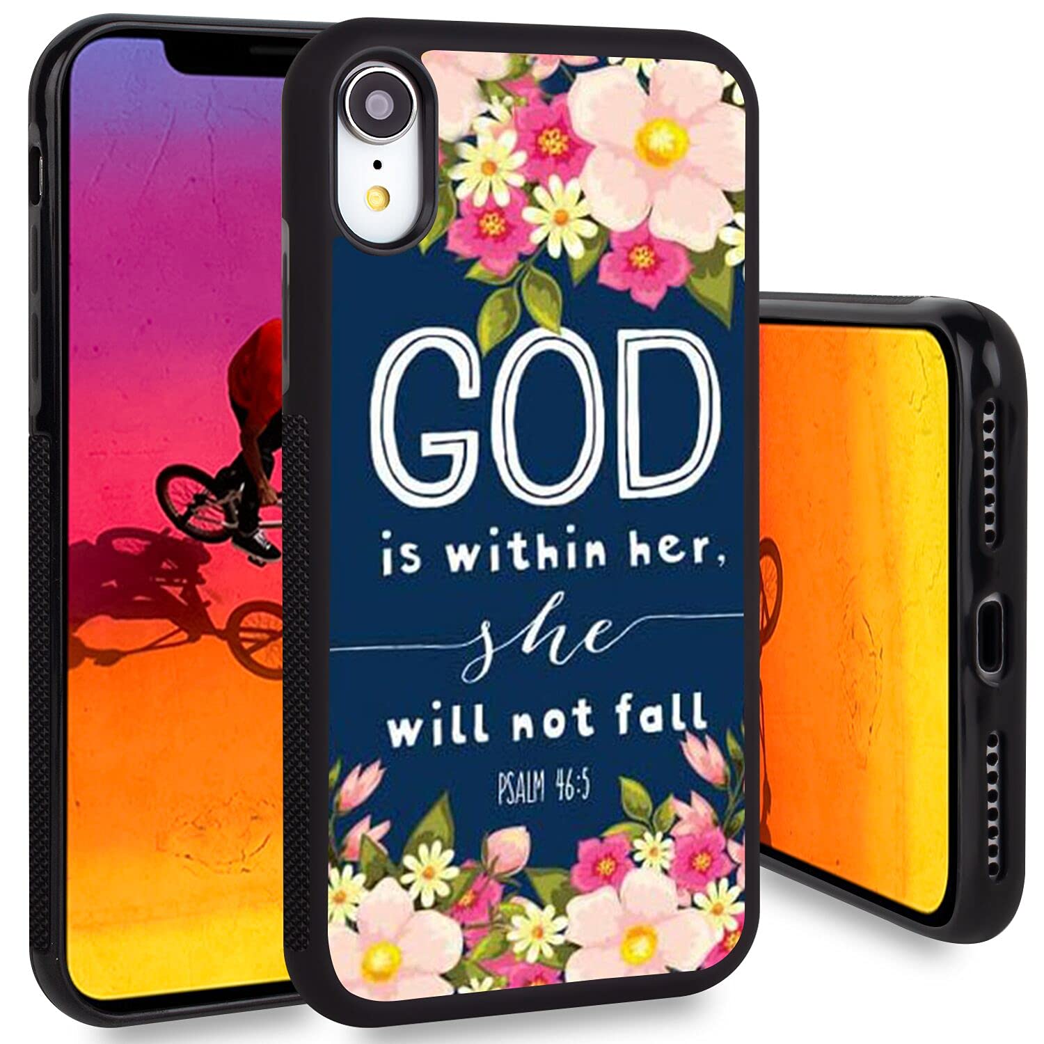 BITWELLS Christian Bible Verse Phone Case for iPhone Xr - Shockproof Protective Hard PC Cover with Soft Bumper | Religious Gift for Church, Daily Protection & Faith Inspiration