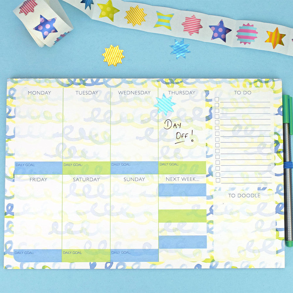 Squiggles Weekly Planner - Stylish & Functional Daily Organizer for Work & School | Perfect for Scheduling, Goal Setting & Time Management | Cult Pens
