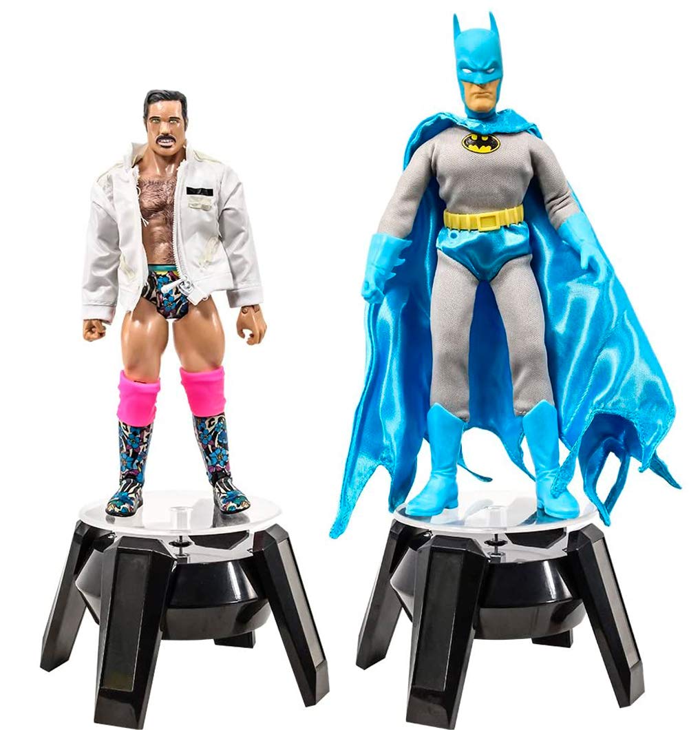 2 Pack Solar Powered Rotating Spinning Action Figure Display Stand - Perfect for Collectible Showcase, Desk Decor, and Gift Ideas