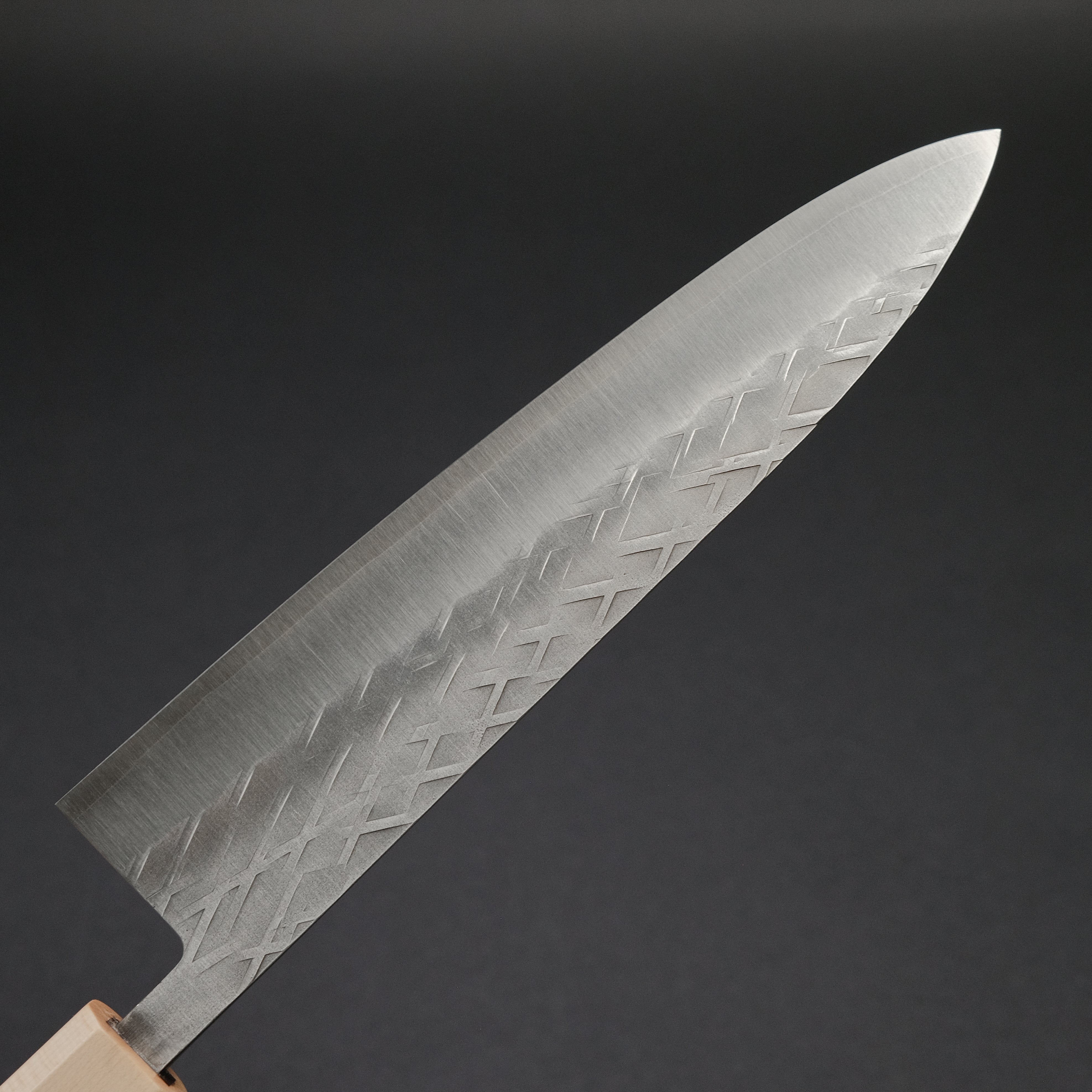 Hitohira TD SLD Tsuchime Gyuto 210mm Japanese Chef Knife with Walnut Handle - Perfect for Sushi, Meat Slicing & Professional Kitchen Use