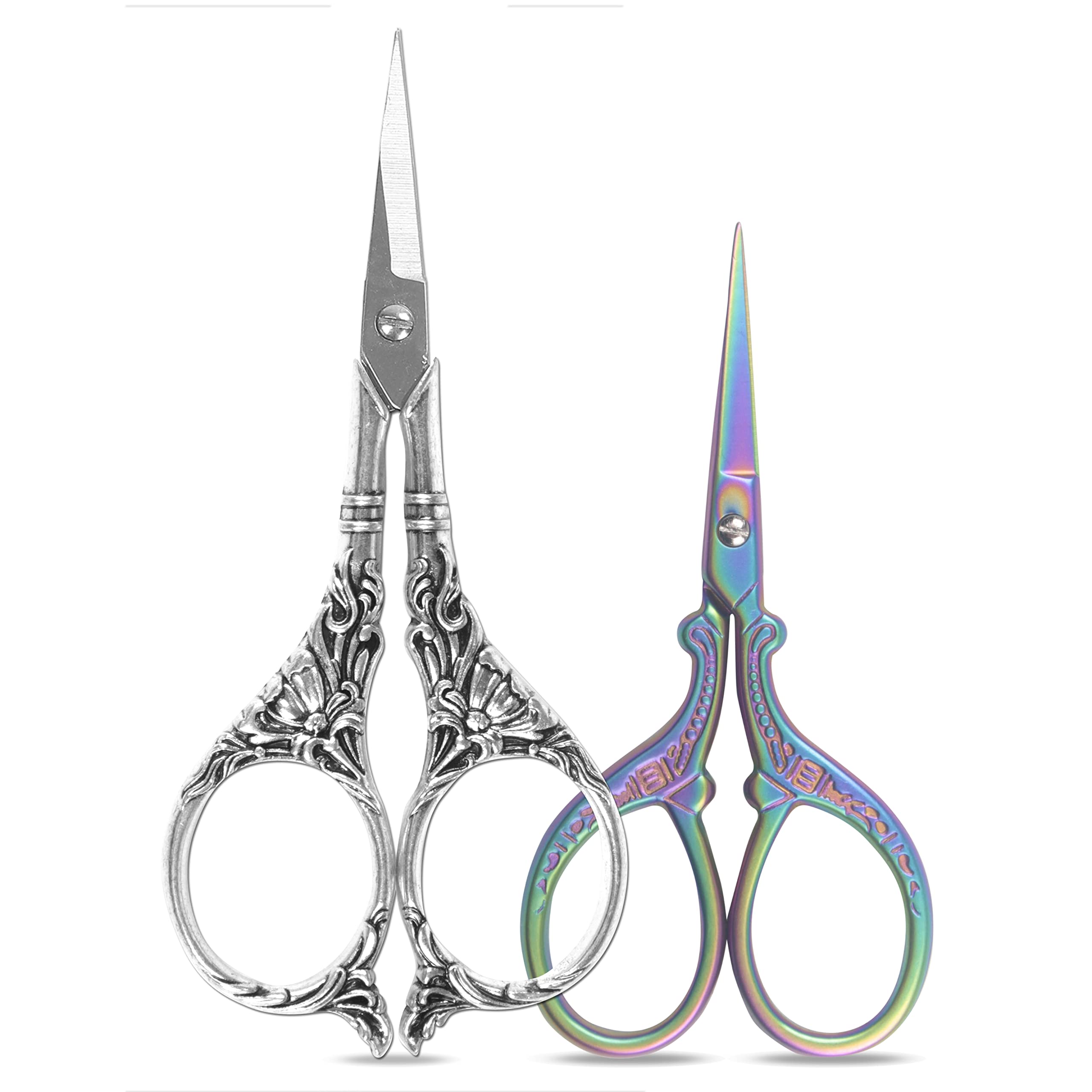 BIHRTC Stainless Steel Embroidery Scissors - Ultra Sharp Sewing & Crafting Shears for Needlework, Threading, Cross Stitch, DIY & Art Projects - Perfect for Fabric Cutting, Quilting, and Detailed Crafting