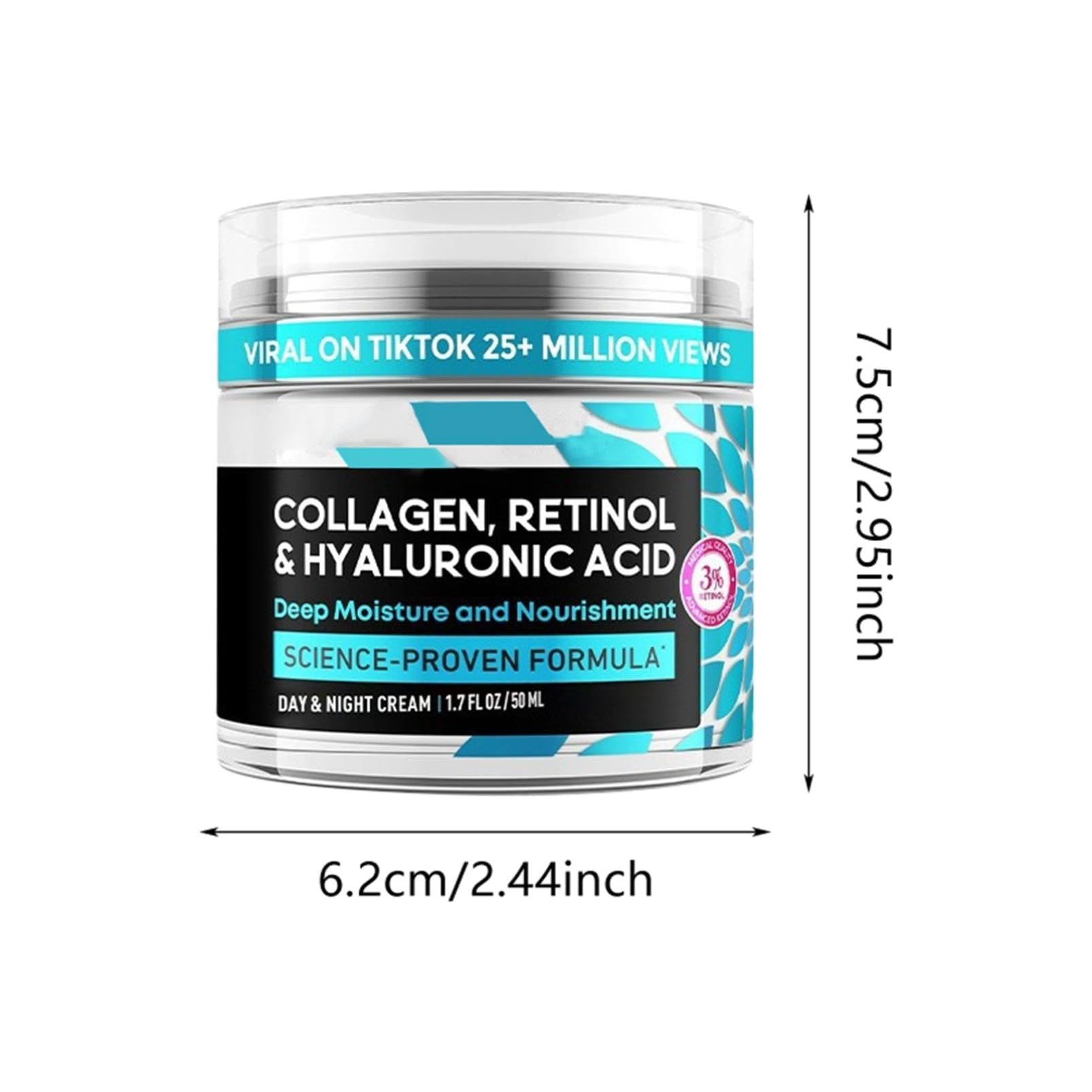 Collagen Face Moisturizer for Day & Night Use - Anti-Aging Neck Cream with Lifting & Recovery Benefits - Reduces Wrinkles & Improves Skin Glow - Perfect for Daily Skincare Routine & Nighttime Repair