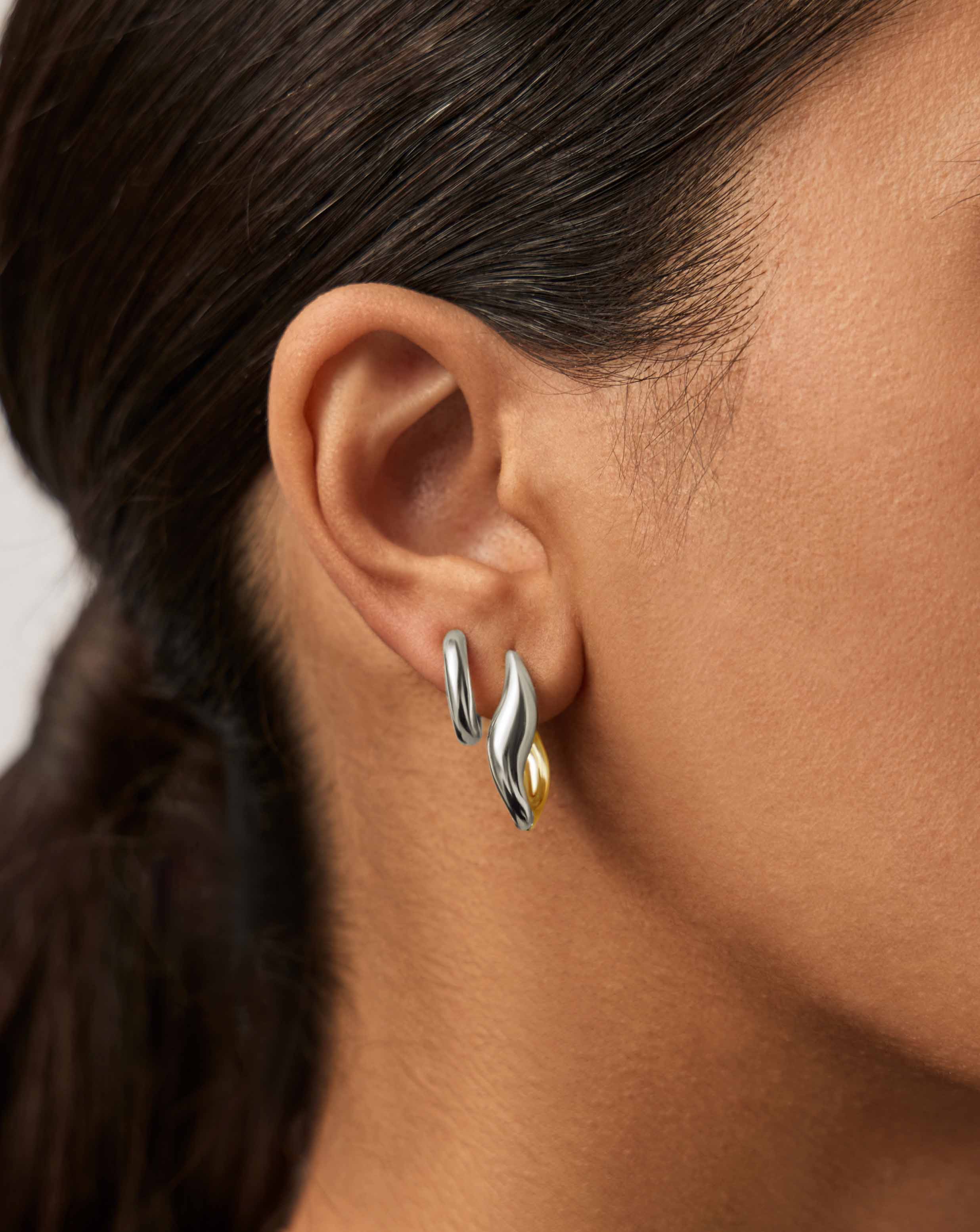 Savi Signature Hoop Earrings Set - Sterling Silver & Mixed Metal Dangle Hoops for Women | Perfect for Everyday Wear, Parties & Gift Giving