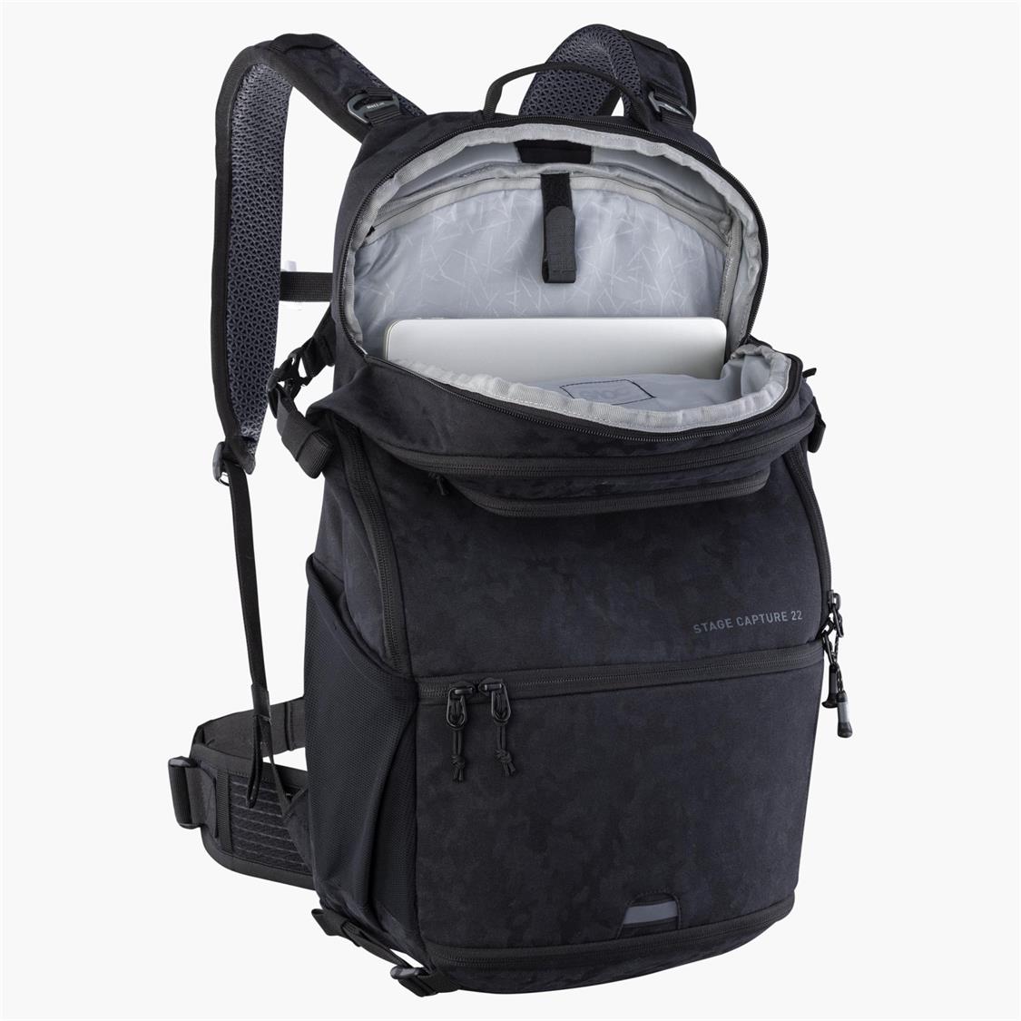 Evoc Stage Capture 22 Camera Backpack (SS25) - Waterproof DSLR/SLR/Mirrorless Camera Bag with Laptop Compartment - Perfect for Travel, Hiking & Photography Adventures