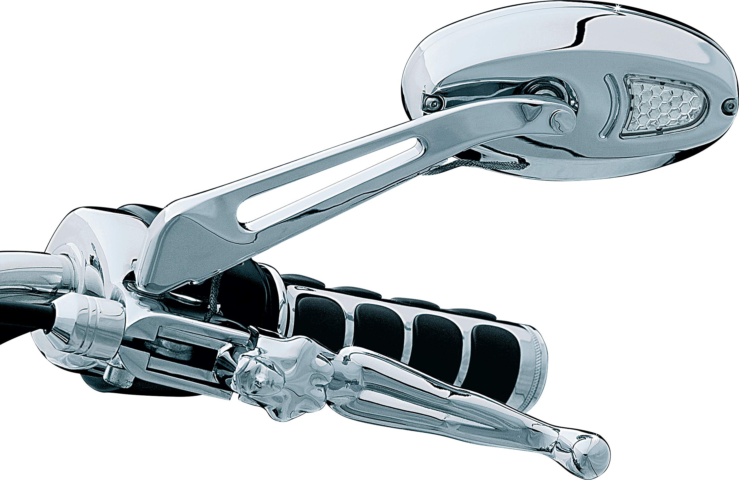 High-Quality Flat Glass Turn Signal Mirrors in Chrome - Perfect for Car Upgrades & Safety Enhancement