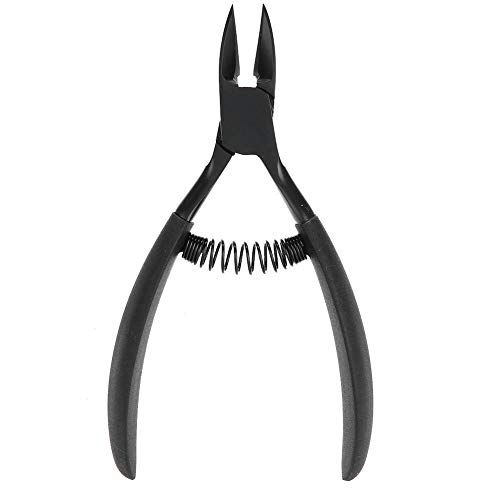 **ANGGREK Stainless Steel Toenail Clippers - Curved Arc Design for Ingrown & Thick Nails - Professional Pedicure & Manicure Tool (Black) - Perfect for Home, Travel & Salon Use**