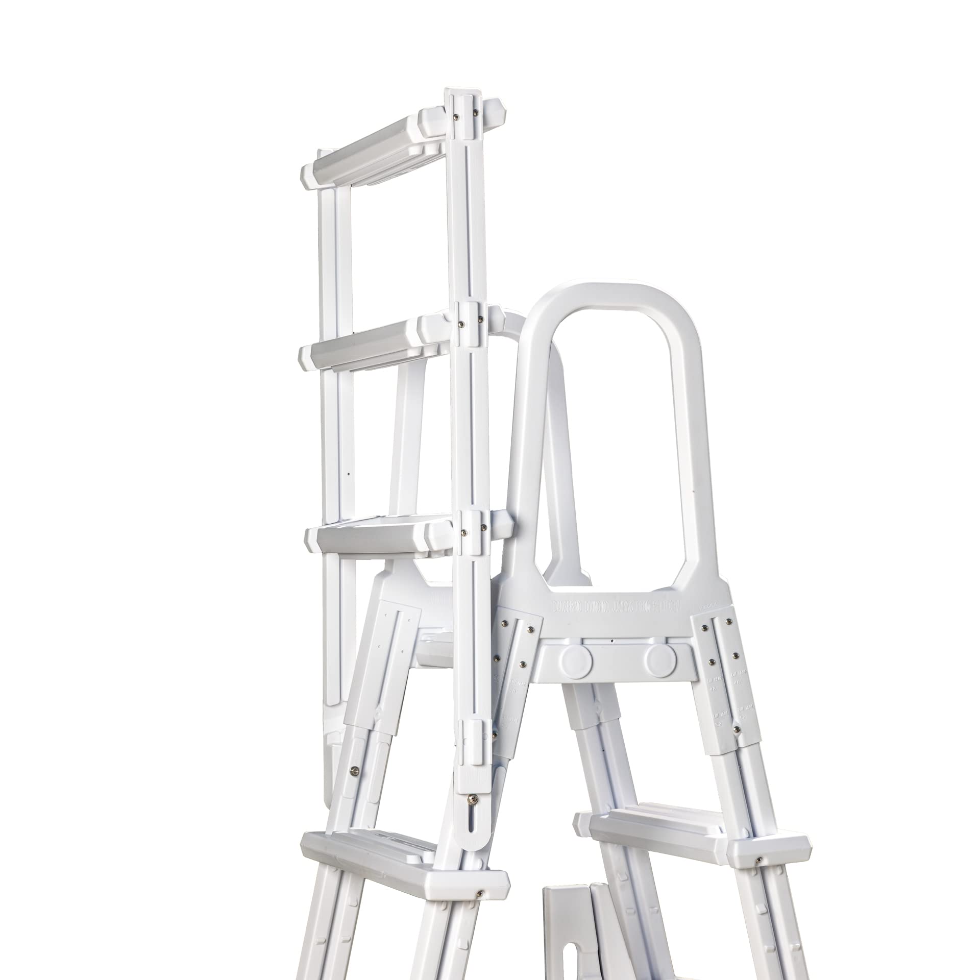 Blue Torrent A-Frame Flip Up Pool Ladder for Above Ground Pools - Heavy Duty Safety Steps for Inground/Above Ground Swimming Pools - Easy Installation & Secure Access for Kids & Adults (Perfect for Backyard, Vacation Homes & Community Pools)