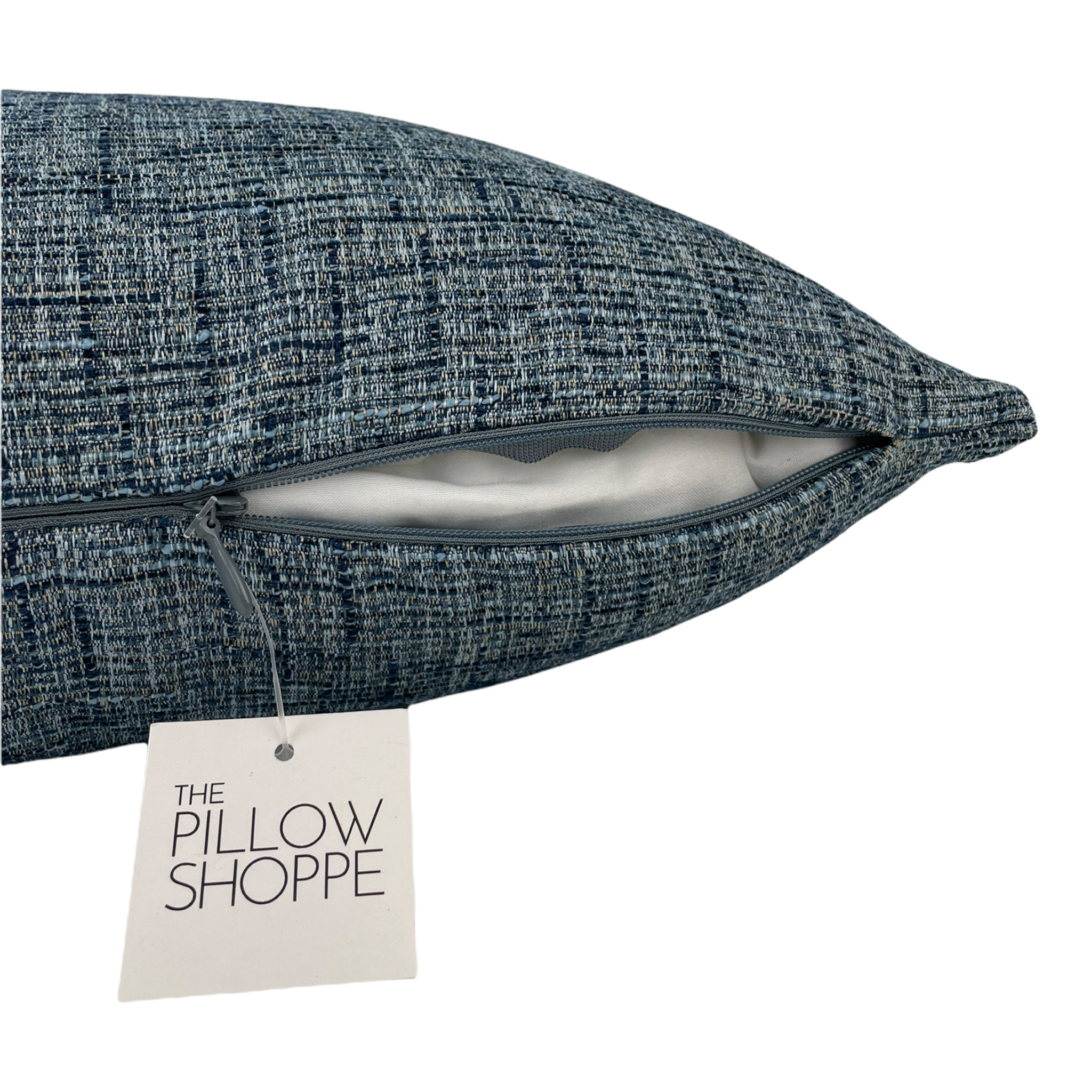 Tiffany Indigo Decorative Throw Pillow 17x17 Inches - Soft Square Cushion for Sofa, Bed, Living Room & Home Decor