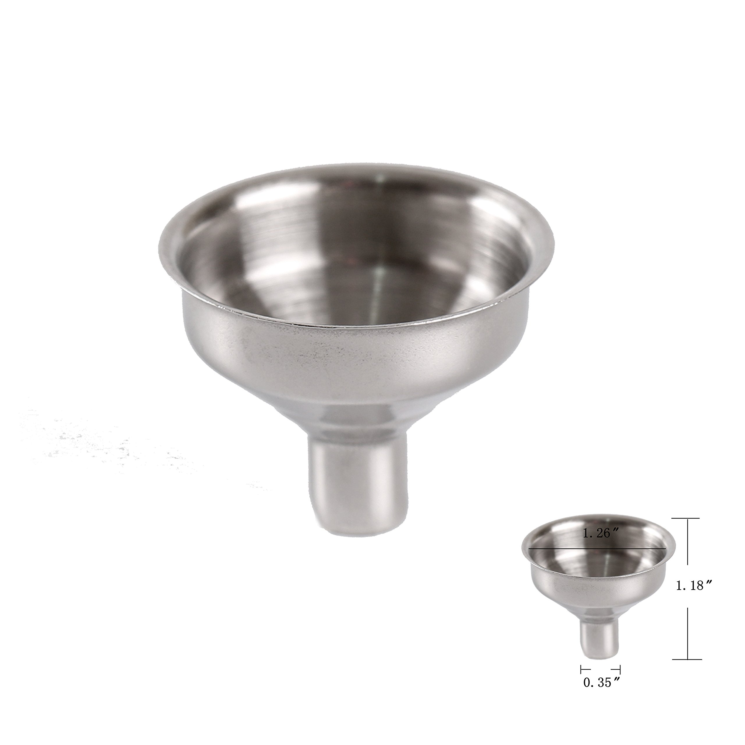 Premium Stainless Steel Mini Funnel Set for Essential Oils, Perfume Bottles & Travel Flasks - 50 Pack | Perfect for DIY Blending, Refilling & Home Lab Use