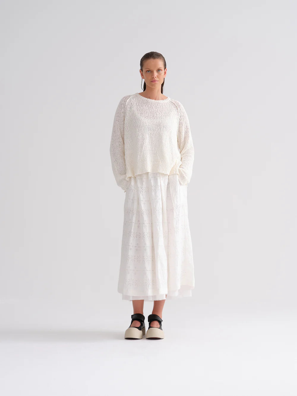 Soft Cotton Linen Pullover Sweater - Natural Color for Women | Perfect for Casual Outfits, Office Wear & Cozy Fall Days