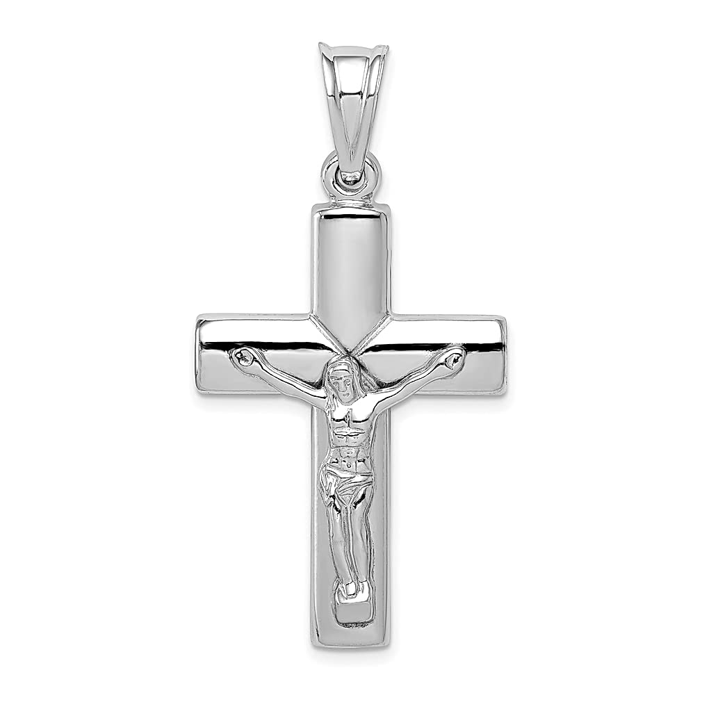 925 Sterling Silver Latin Crucifix Cross Pendant Necklace for Women - Religious Jewelry Gift for Her - Perfect for Baptism, First Communion & Everyday Faith Wear