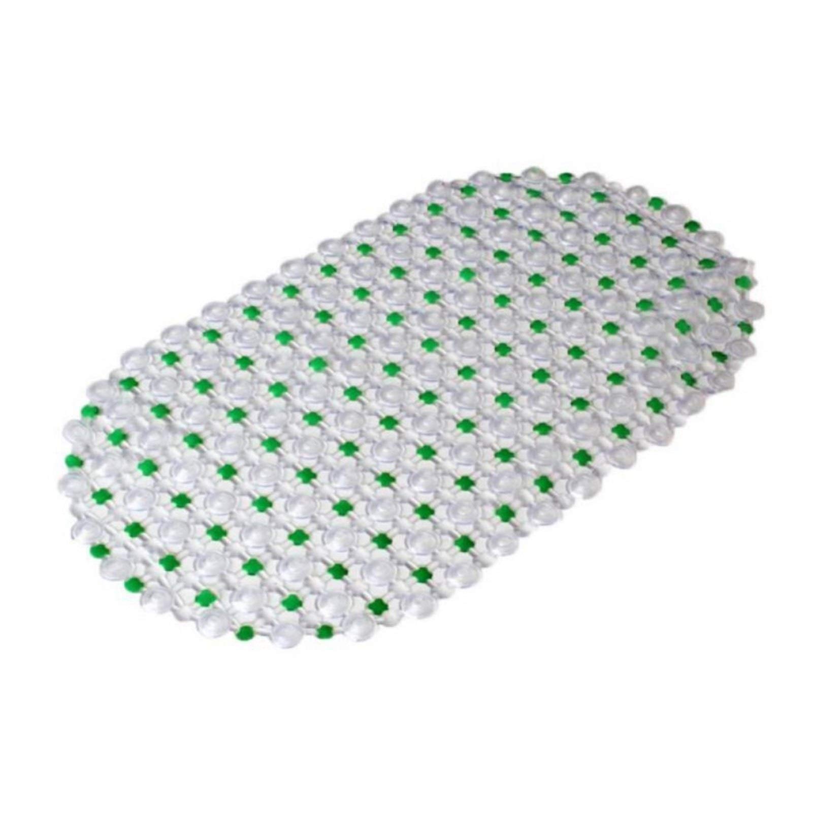 Non-Slip PVC Bathroom Mat - Light Green Shower & Toilet Bath Mat with Strong Suction Cups, Soft & Absorbent Bath Carpet for Wet Floors | Perfect for Bathroom, Shower, Tub & Vanity Areas