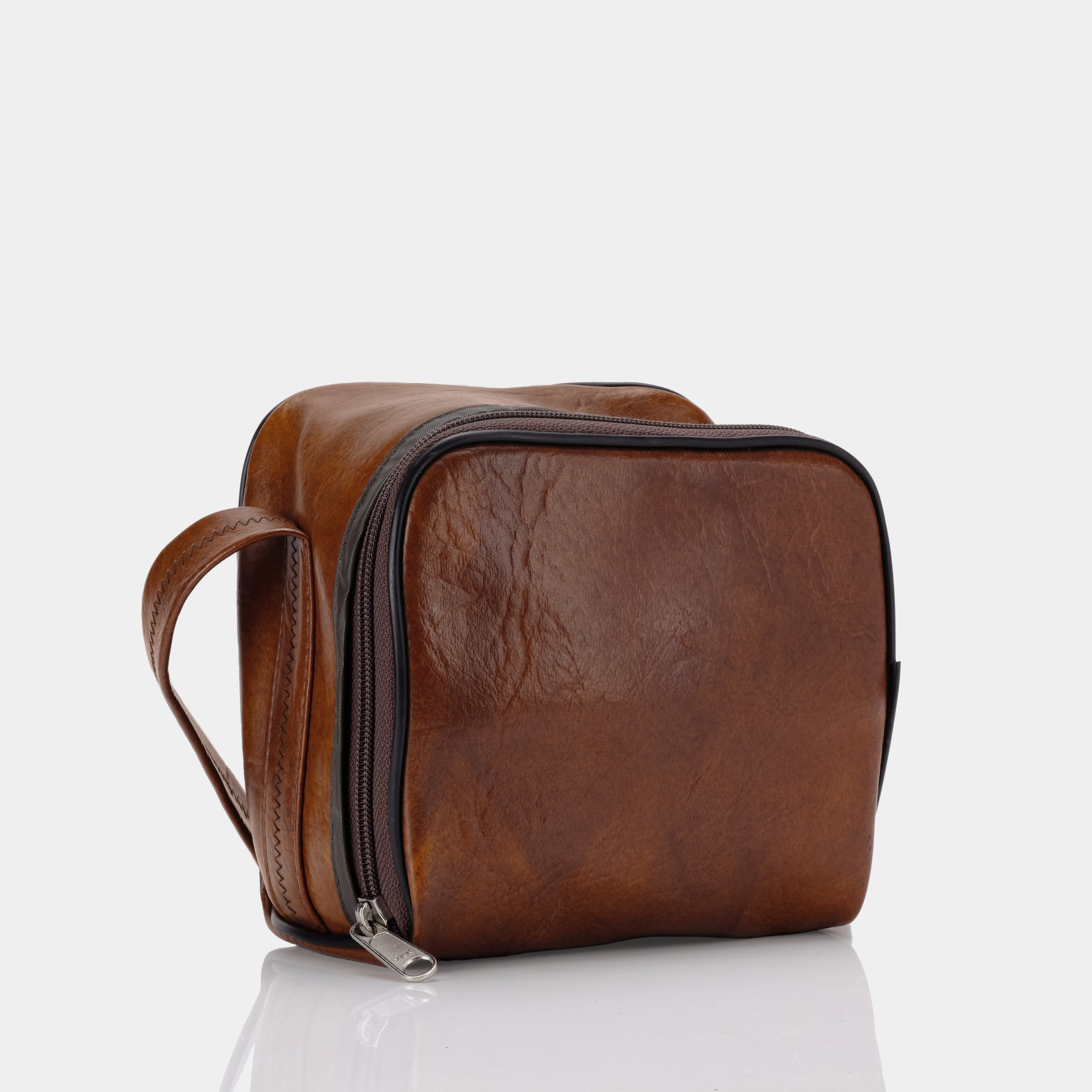 Stylish Brown Leather Square Camera Bag for Women & Men - Vintage Crossbody Purse for Travel, Photography & Everyday Use