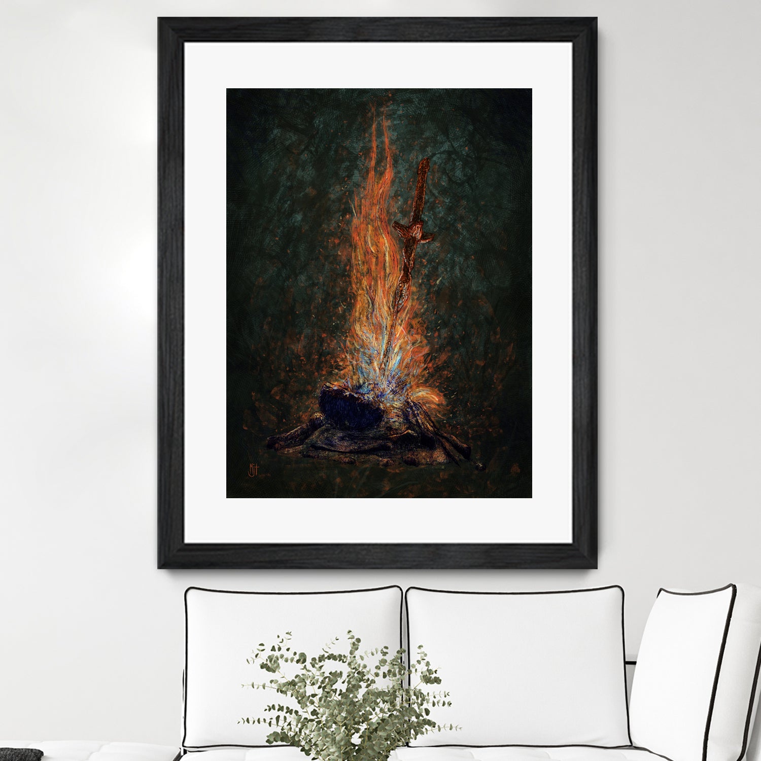 Bonfire of Souls - Gothic Fantasy Candle Holder for Home Decor, Halloween & Witchy Aesthetic - Perfect for Spooky Parties, Altars & Dark Academia Vibes