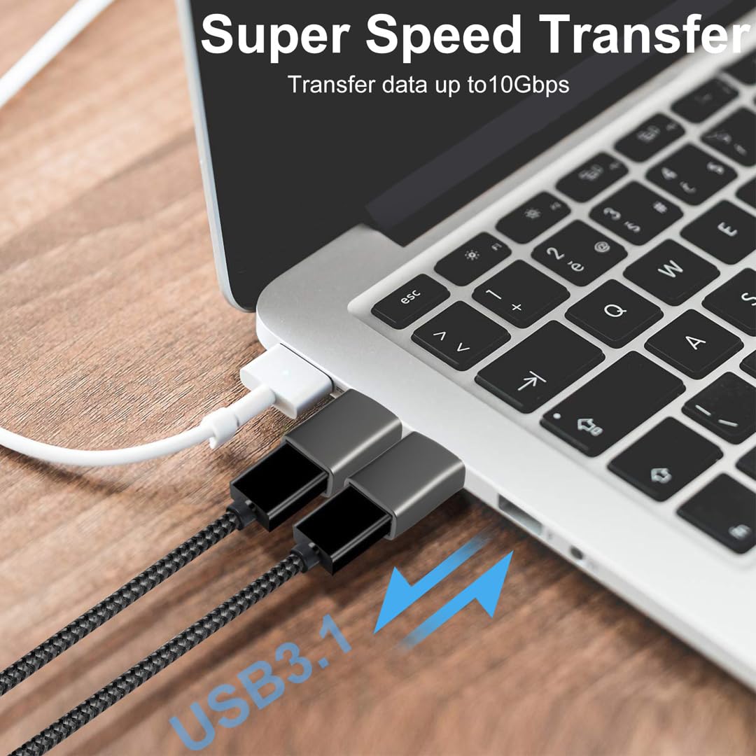 USB C to USB & USB A to USB C Adapter MixPack 4pcs - High-Speed Data Transfer, USB-C Male to USB 3.0 Female Adapter for MacBook, iPad, Samsung Galaxy, iPhone 15 - Perfect for Travel, Office & Charging Multiple Devices