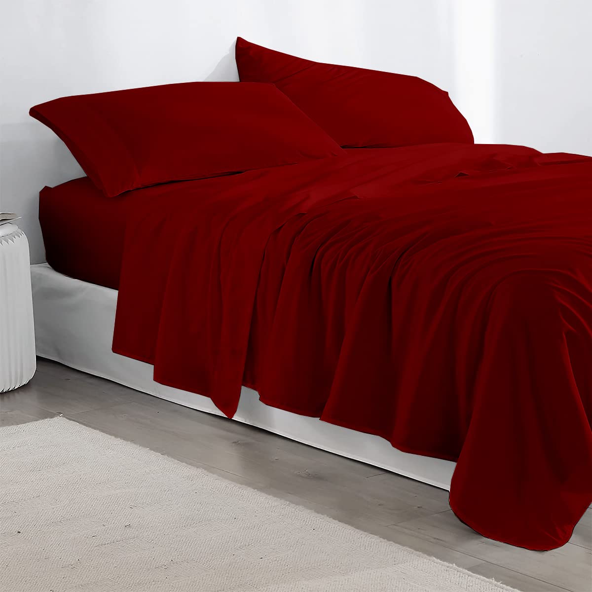 Premium 400 Thread Count 100% Egyptian Cotton RV King Sheet Set (72x80 Inches) - Ultra Soft Long Staple 4-Piece Bedding with 15