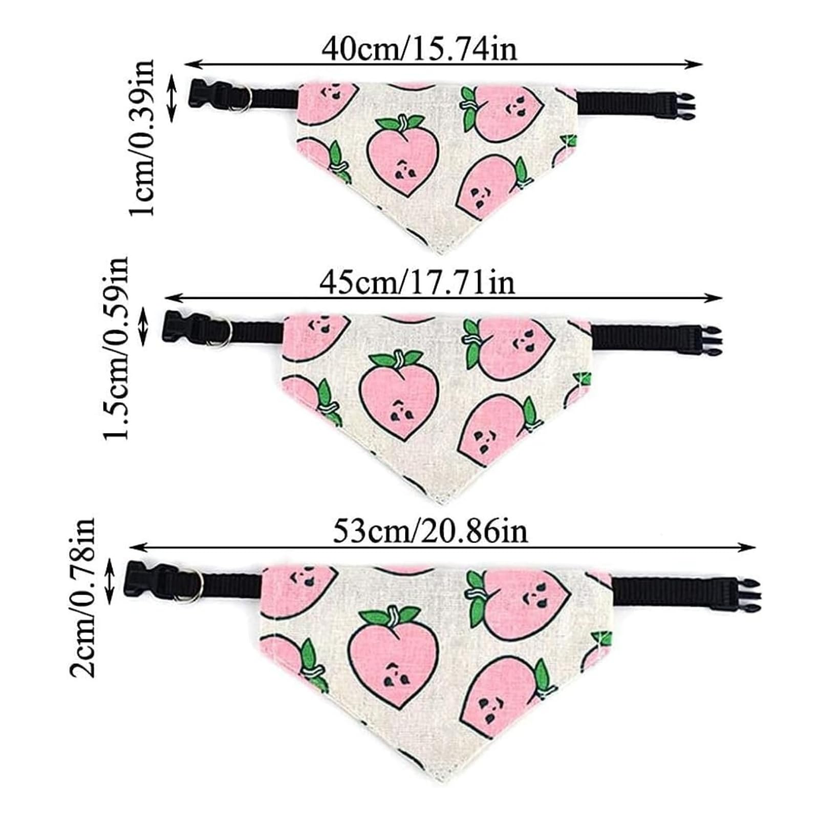 Emily Pets Adjustable Cute Dog Collar with Slobber Towel - Watermelon Print Medium Size for Puppies & Cats - Perfect for Outdoor Walks, Training & Grooming