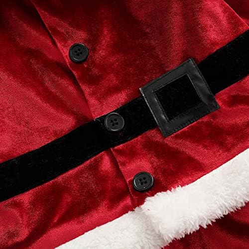 FIOMVA Christmas Santa Costume Set for Baby Girls & Boys - Dress, Jacket, Coat, Long Pants, Hat & Socks - Holiday Outfit for Christmas Parties, Family Photos & Festive Cosplay