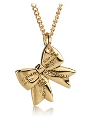 Shields of Strength Women's Gold Plated & Stainless Steel Cheer Bow Necklace with Romans 8:31 Bible Verse - Christian Pendant Jewelry for Cheerleaders, Gift for Athletes & Faith-Based Inspiration