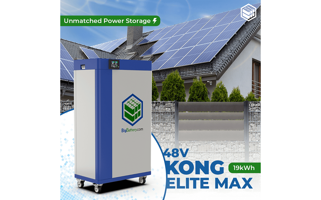 48V KONG ELITE MAX LiFePO4 Battery - 372Ah 19.0kWh Deep Cycle Lithium Battery for Solar Power, RV, Marine & Off-Grid Energy Storage - BigBattery