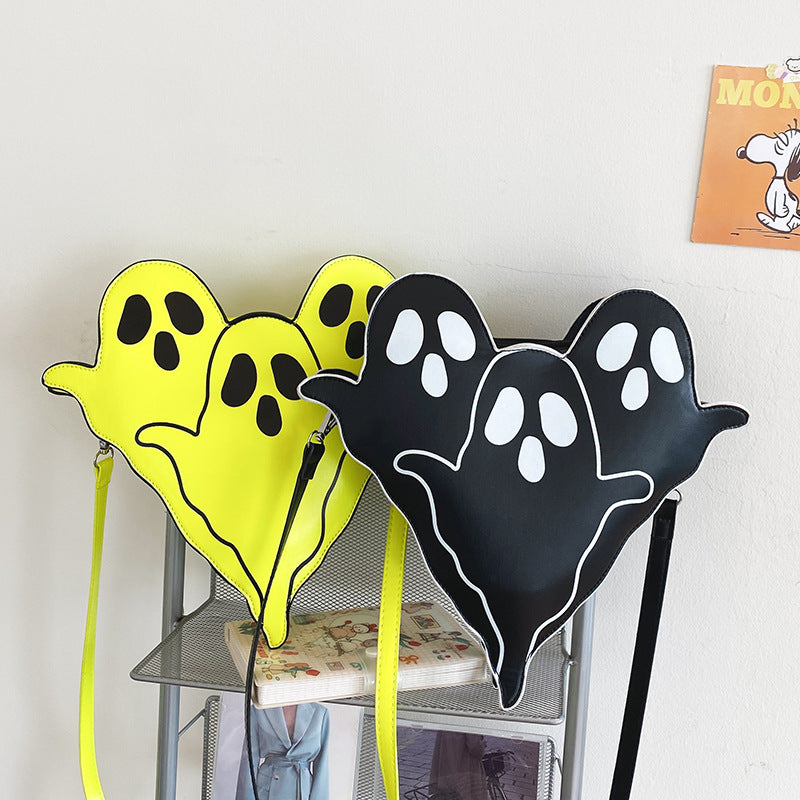 3D Cartoon Ghost Halloween Shoulder Bags for Women - Cute Crossbody Phone Purse with Funny Design | Perfect for Trick-or-Treating, Costume Parties & Spooky Outfits