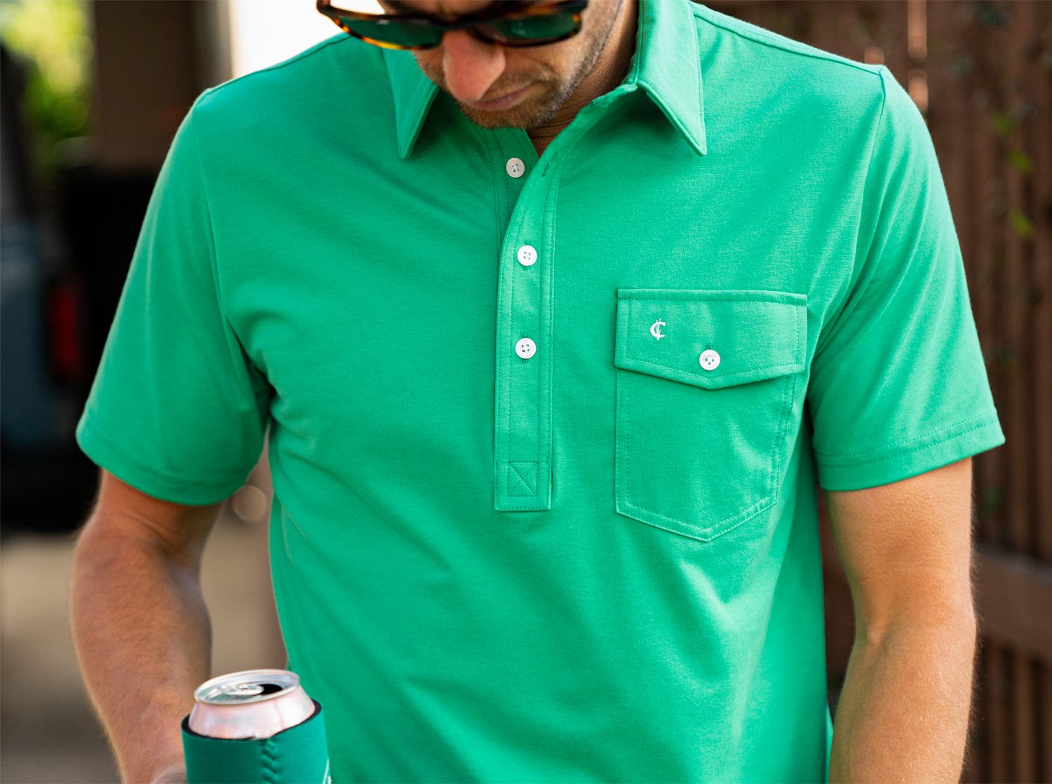 Performance Golf Shirt for Men - Breathable & Moisture-Wicking Polo - Perfect for Golf, Tennis & Casual Wear - Green