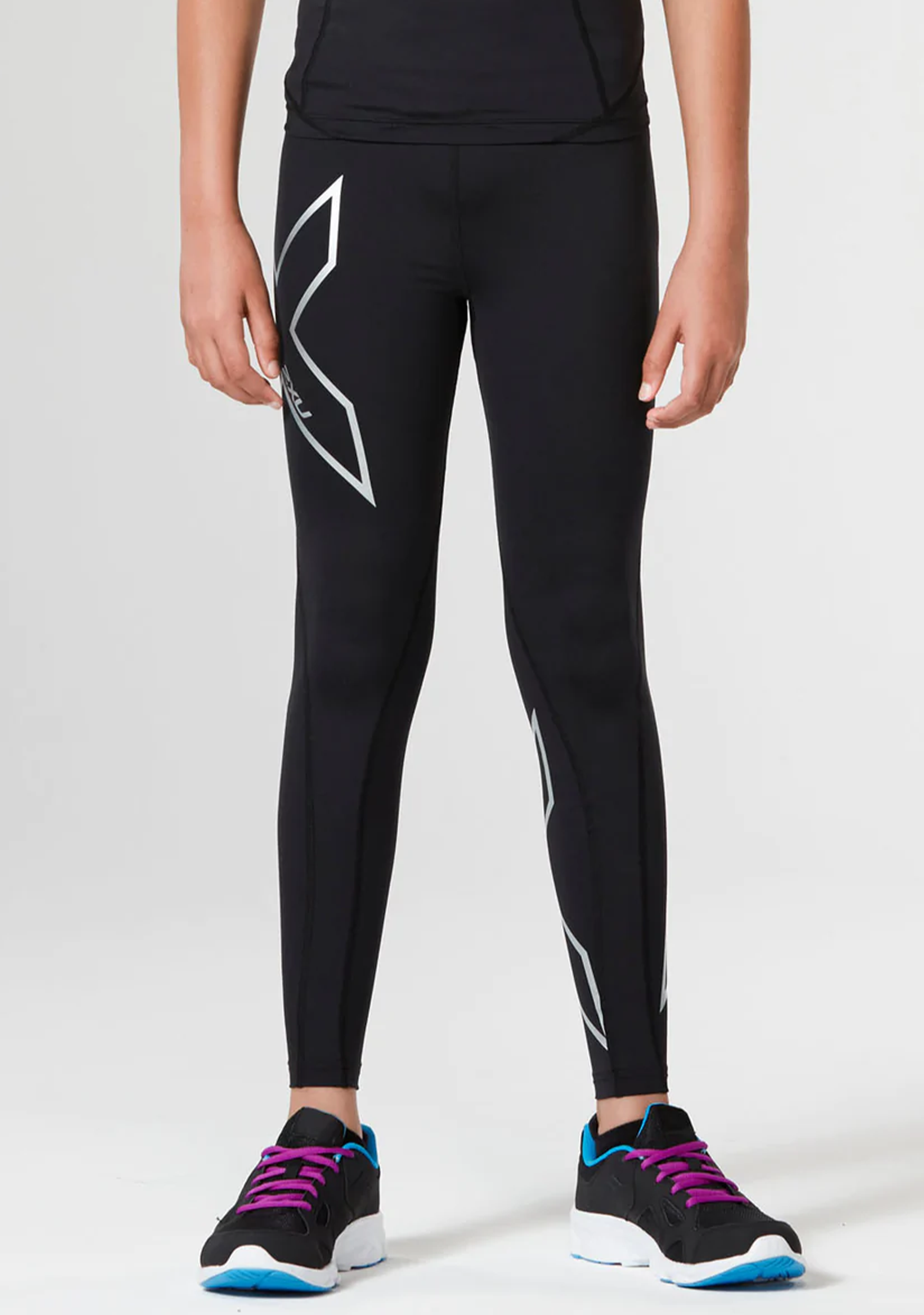 2XU Junior Core Girls Compression Tight - High-Performance Youth Running & Training Leggings for Active Girls - Perfect for Sports, Gym & Everyday Wear