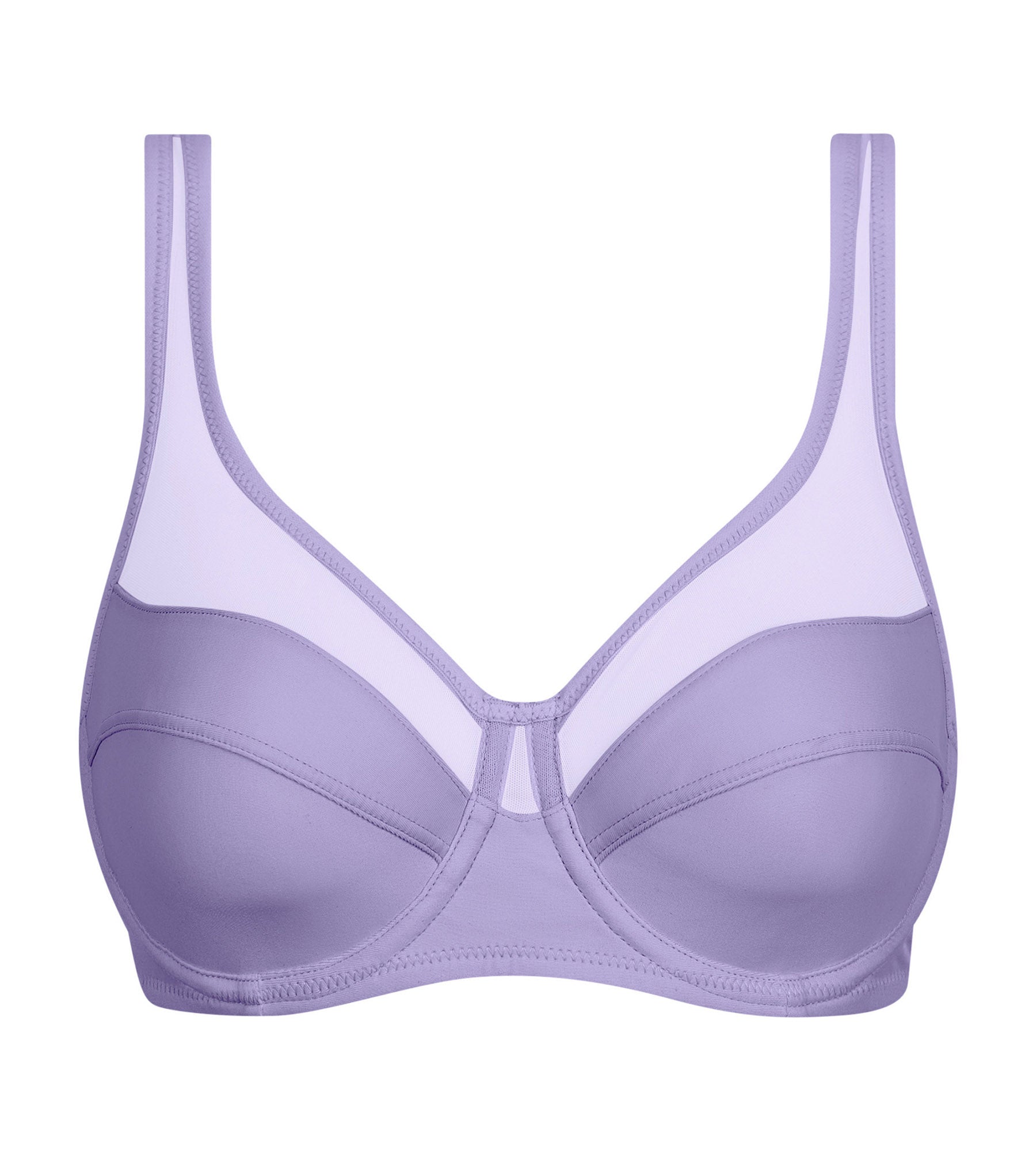 Lila Dim Generous Microfiber and Tulle Full Coverage Bra - Comfortable Support for Everyday Wear, Workouts & Special Occasions