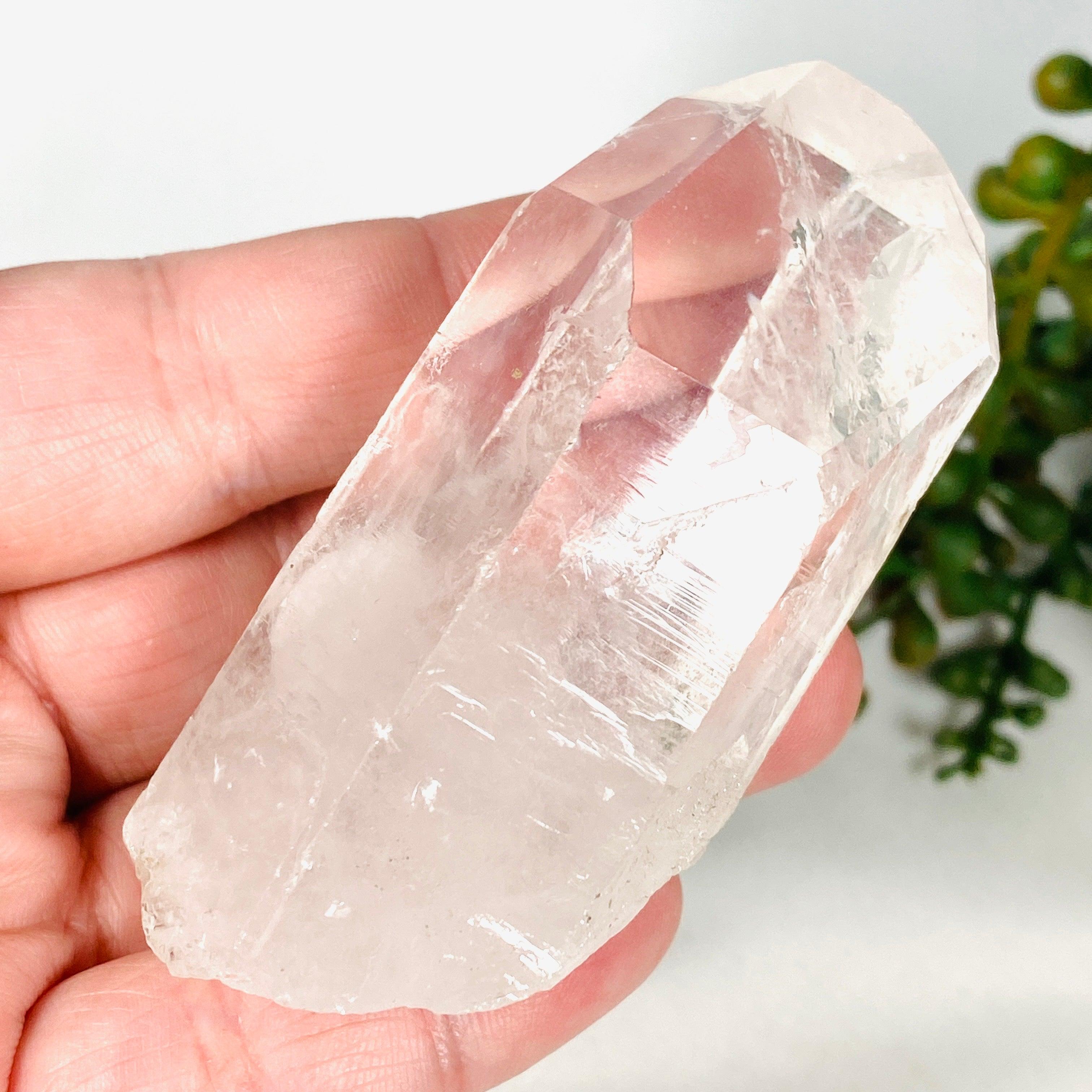 Natural Clear Quartz Semi-Polished Point Stone - Healing Crystal for Meditation, Reiki, and Home Decor | CQCP01
