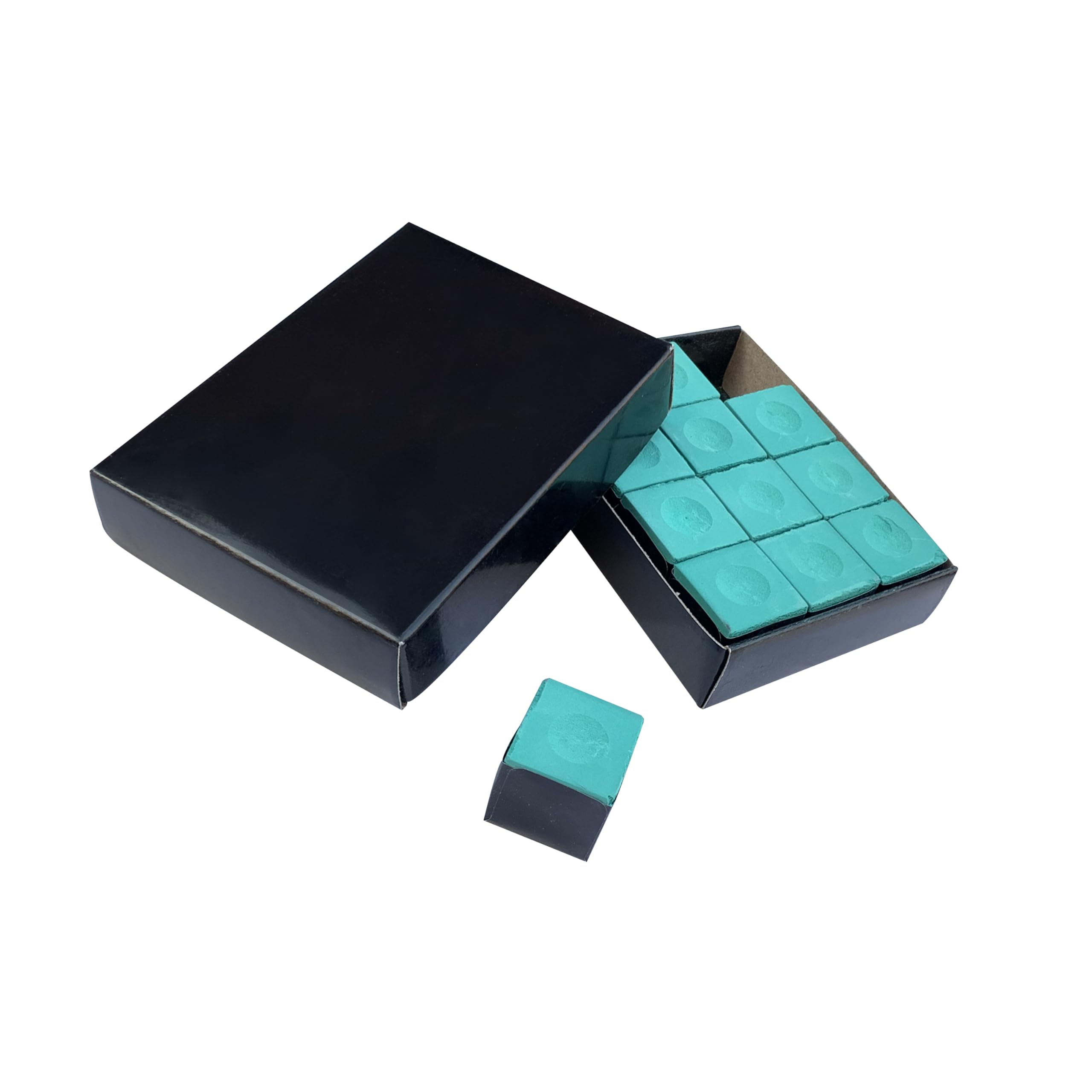 Premium Pool Cue Stick Chalk - 12-Pack Green Billiard Chalk Cubes for Smooth Shots | Perfect for Pool Tables, Bars & Game Rooms