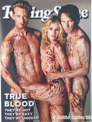 True Blood Rolling Stone Cover Poster 26x36 Inches - Alexander Skarsgard, Stephen Moyer & Anna Paquin - Vampire TV Show Wall Art for Living Room, Bedroom Decor