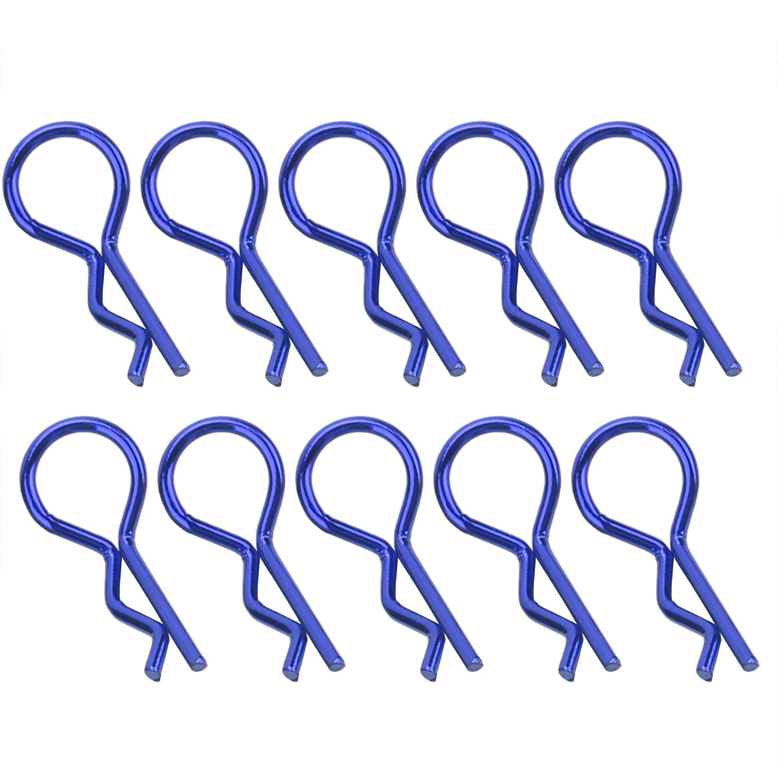 10PCS RC Car Steel Body Clips - Heavy Duty 10-Pack Durable Shell Pins for RC Trucks & Vehicles - Performance Upgrade Accessories (Blue) - Perfect for Off-Road Racing & RC Car Maintenance