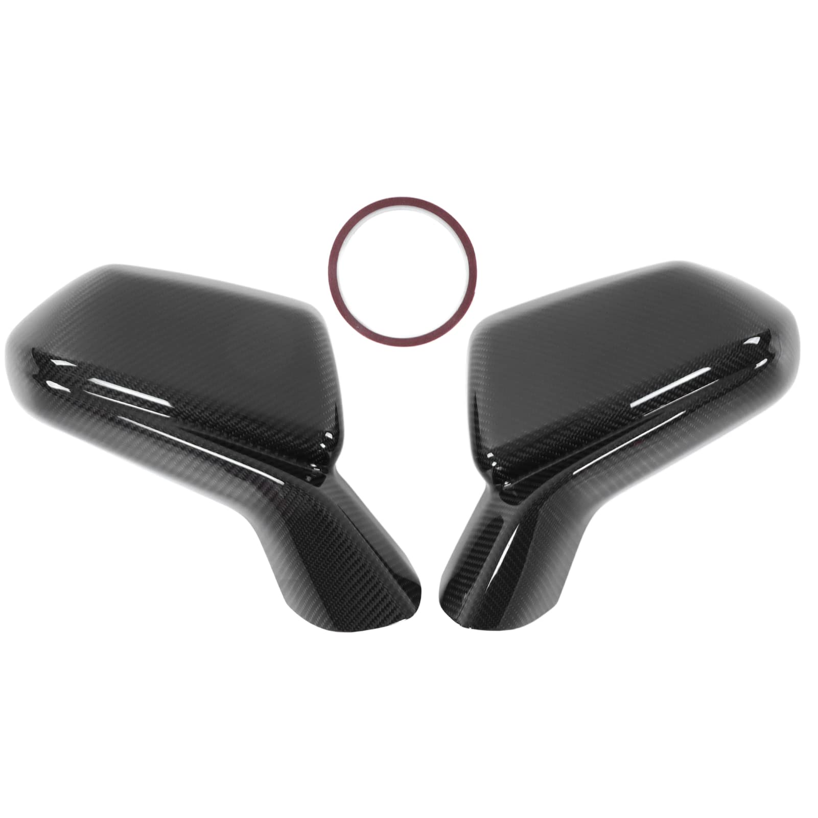 Ymiko 2Pcs Carbon Fiber Rearview Mirror Covers for Chevy 2015-2021 - Side Mirror Protectors & Trim Replacement - Upgrade Your Car's Style & Protection (Perfect for Daily Commute & Road Trips)