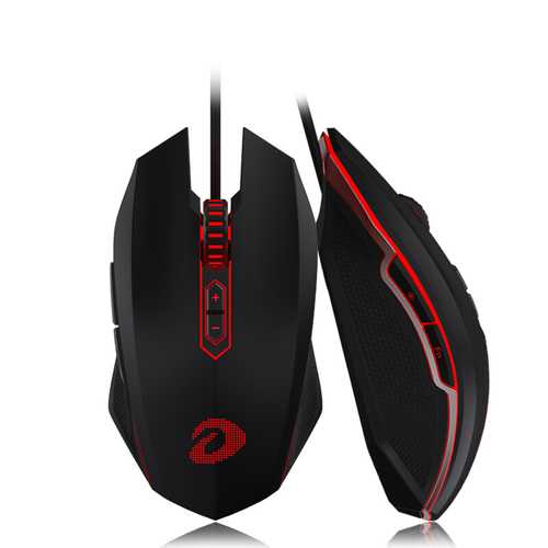 Dareu EM925 8000DPI Ergonomic Gaming Mouse with 7 Programmable Buttons & RGB LED - Wired USB Optical Mouse for PC, Laptop, Desktop - Perfect for FPS, MOBA, and Office Work