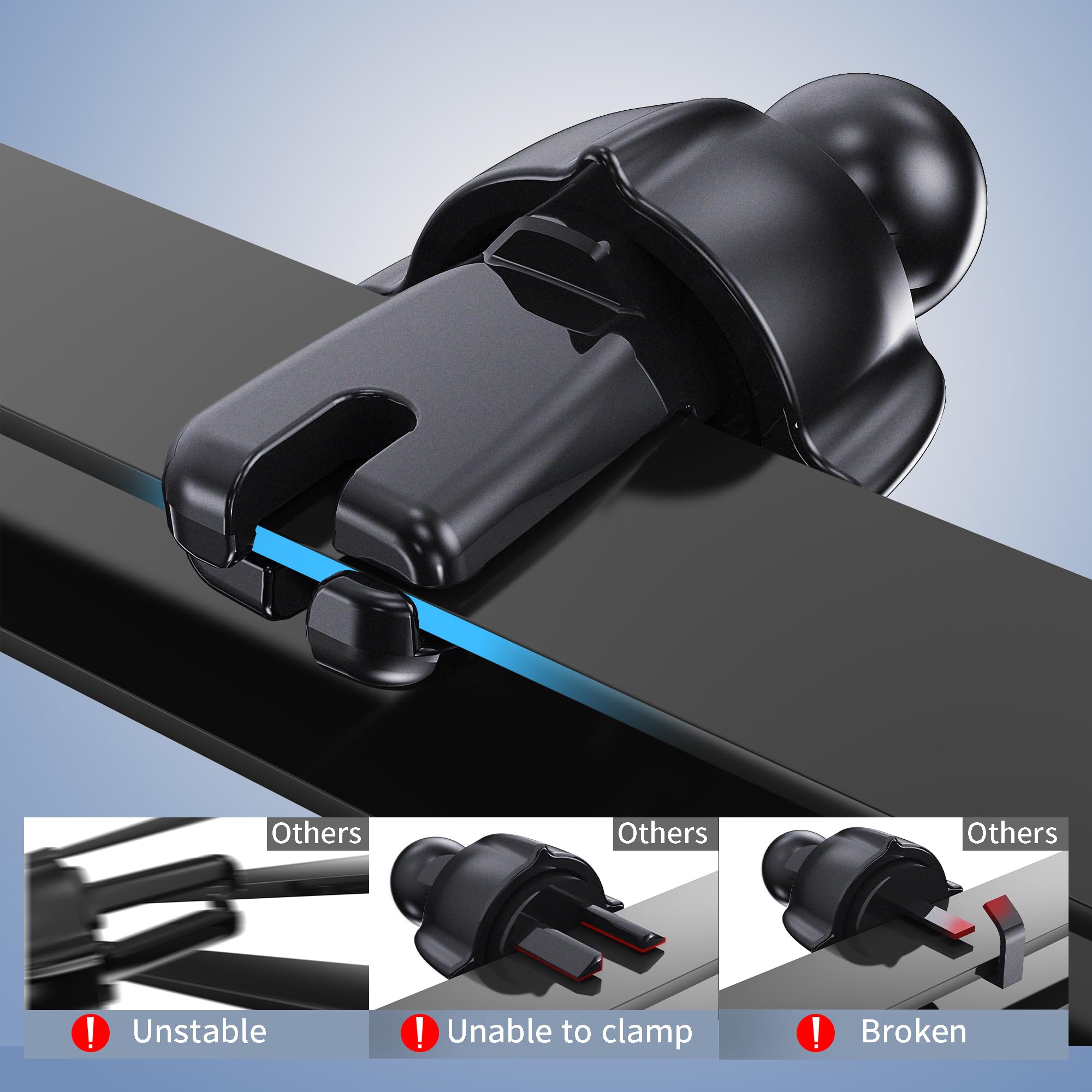 Universal Car Vent Phone Mount - Upgraded Clip for iPhone & All Smartphones | Secure Hands-Free Holder for Driving | Perfect for GPS Navigation & Road Trips