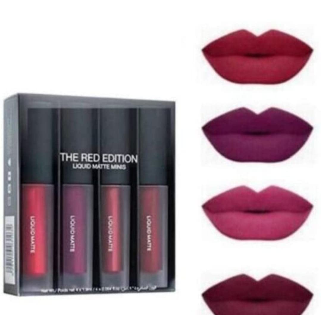 Ygles Matte Mini Lipstick Set - 4 in 1 Pack | Long-Lasting, Hydrating Lip Color for Everyday Wear, Parties & Special Occasions
