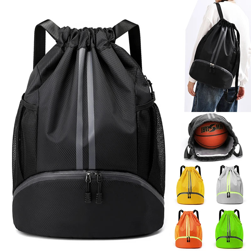 **Large Durable Men's Sports Bag for Football, Basketball, Gym & Swimming - Perfect for Outdoor Activities, Travel & Training**