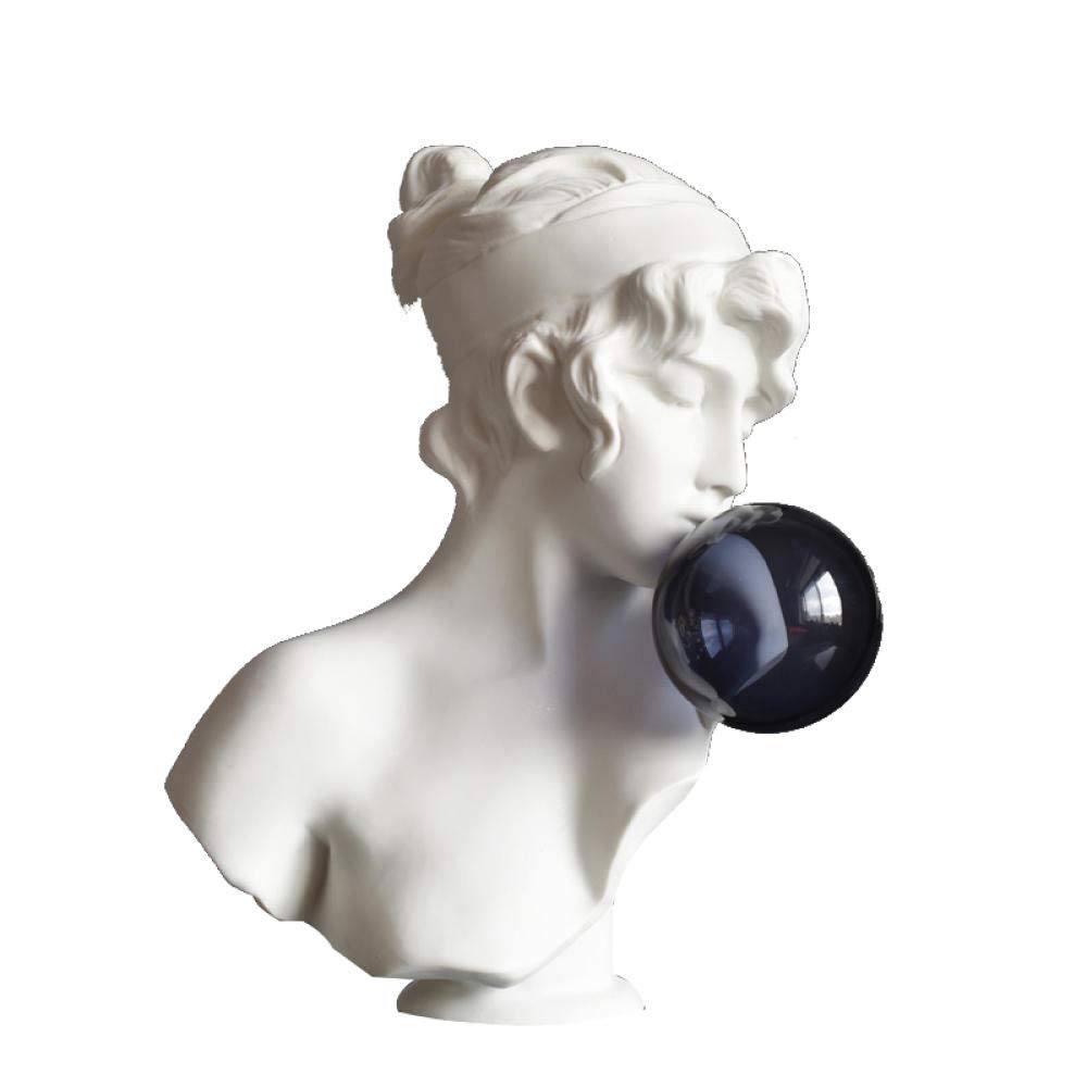 Modern Abstract Blowing Bubbles Girl Resin Statue - Home Decor Art Sculpture, Figurine for Living Room, Office & Window Display - Elegant Decorative Craft Gift