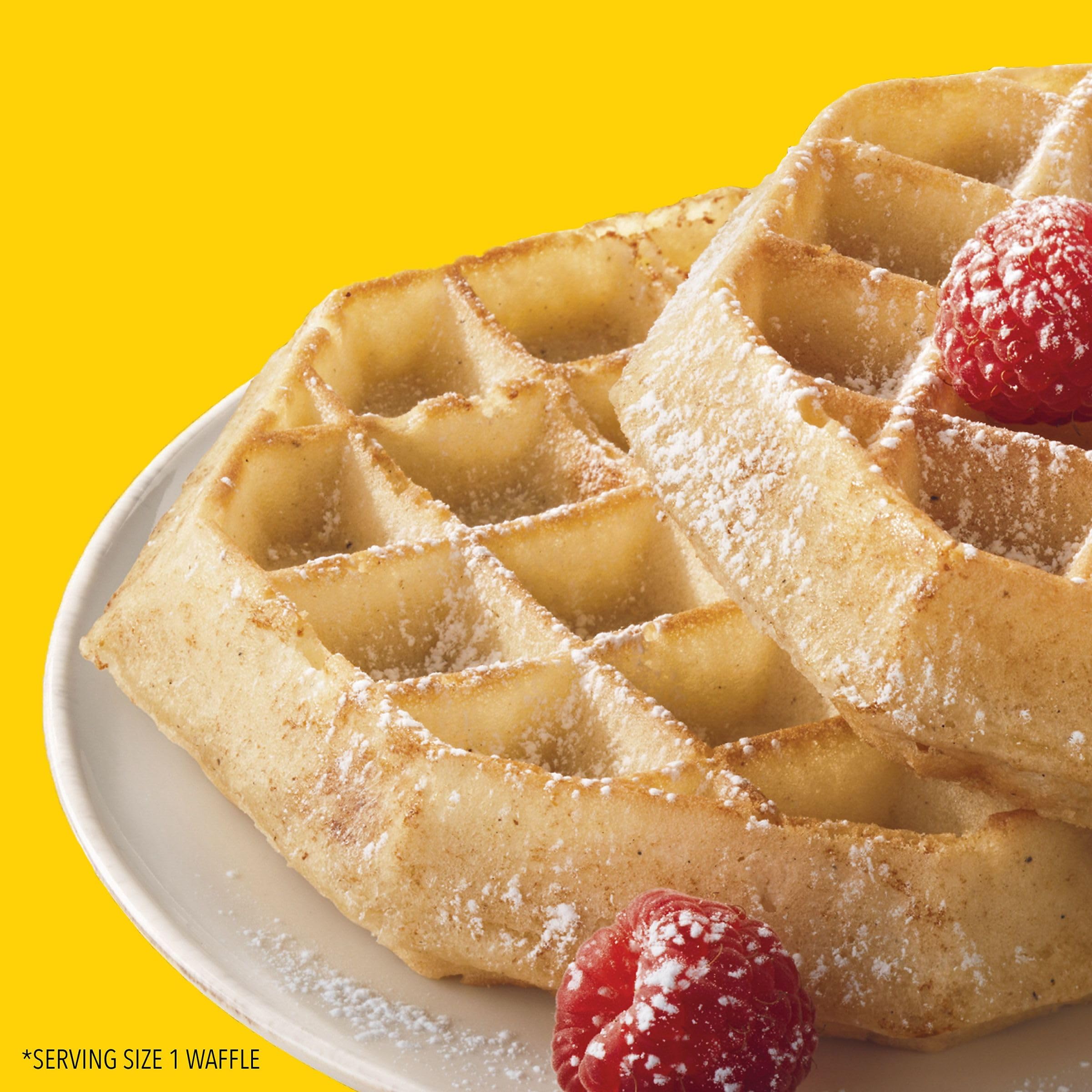 Eggo Thick & Fluffy Frozen Waffles - Original Flavor (11.6oz Box, 6 Waffles) | Quick Breakfast Food for Busy Mornings, Kids Lunch, After School Snacks & Family Brunch