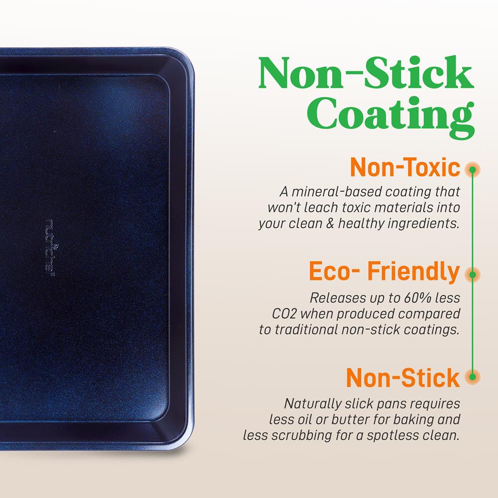 Non-Stick Cookie Baking Sheet Set - Heavy Duty Aluminum Baking Tray for Cookies, Pastries & More | Perfect for Home Baking, Commercial Kitchens & Holiday Treats
