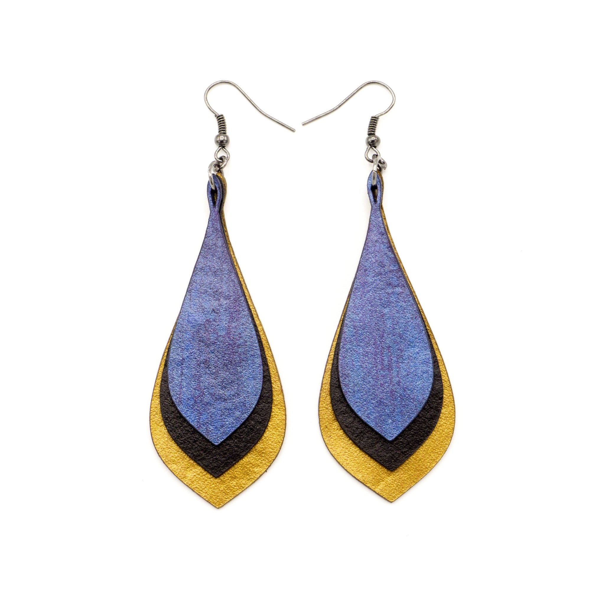 Kireina Elegant Leather Earrings for Women - Gold, Black, Purple Pearl Dangle Drop Earrings | Perfect for Parties, Weddings & Everyday Wear